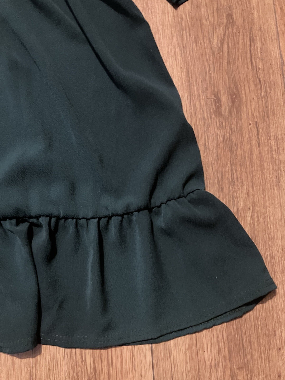 Yours Limited Collection Smock Dress Size 20 Green Ribbed Ruffle Non-stretch