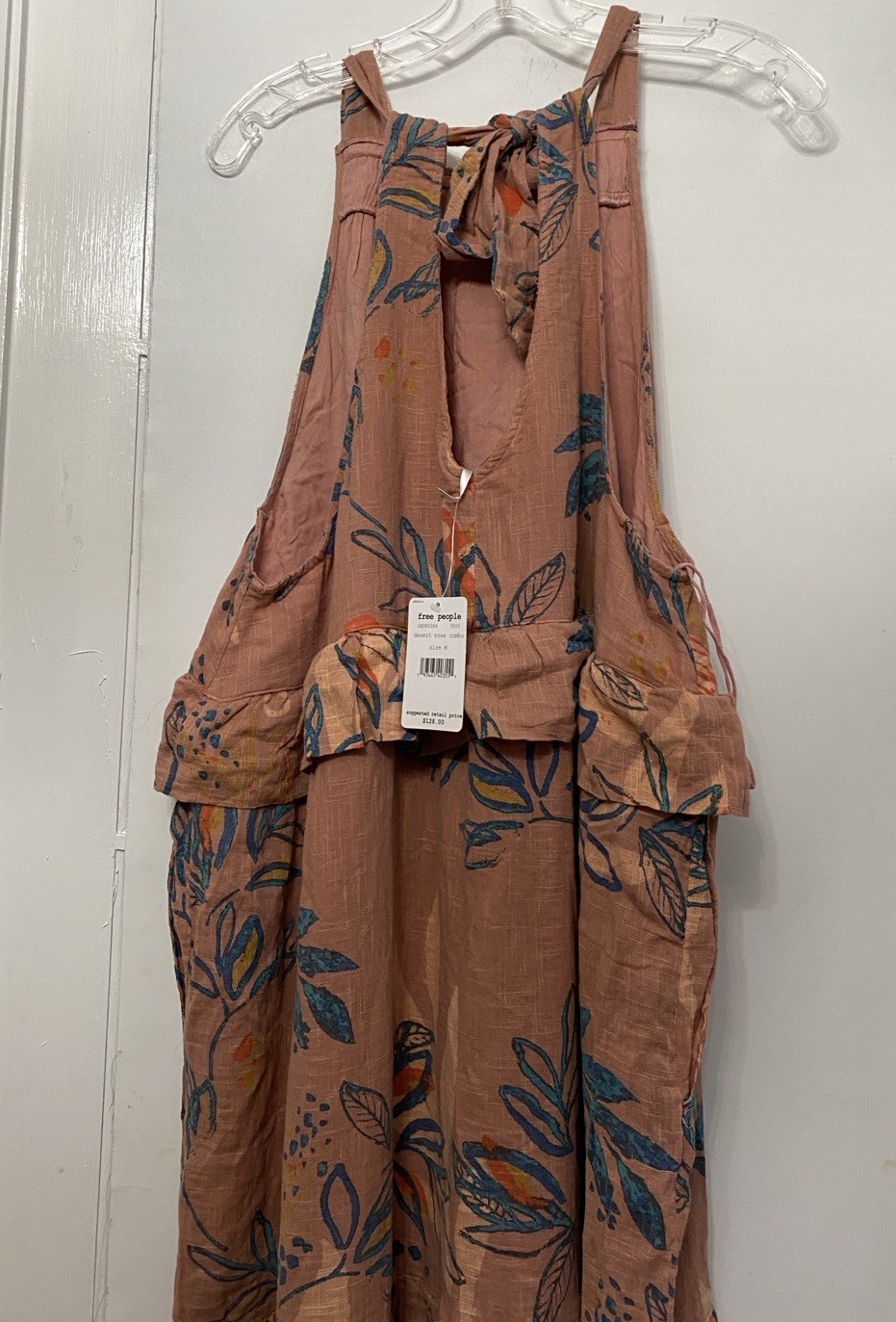 Free People Anita Desert Rose Combo Floral Ruffled Tiered Maxi Dress Size M NWT