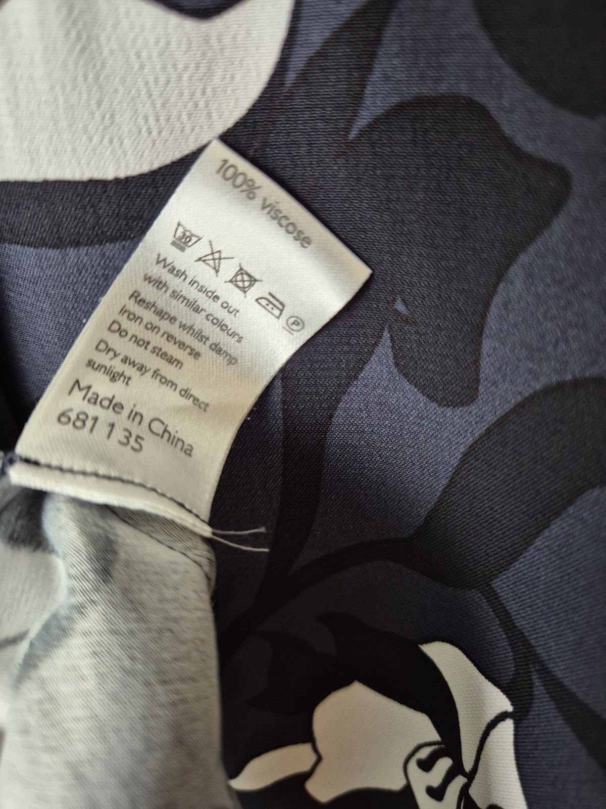 KIN John Lewis Loki Floral Print Button Collar Midi Dress Size 12