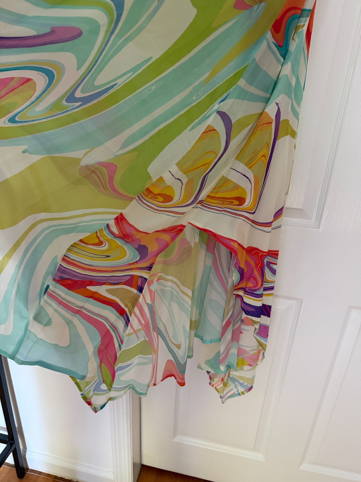 Tolani Womens 2 Piece Maxi Dress + Slip Set Multicolor Swirl Print Size Small
