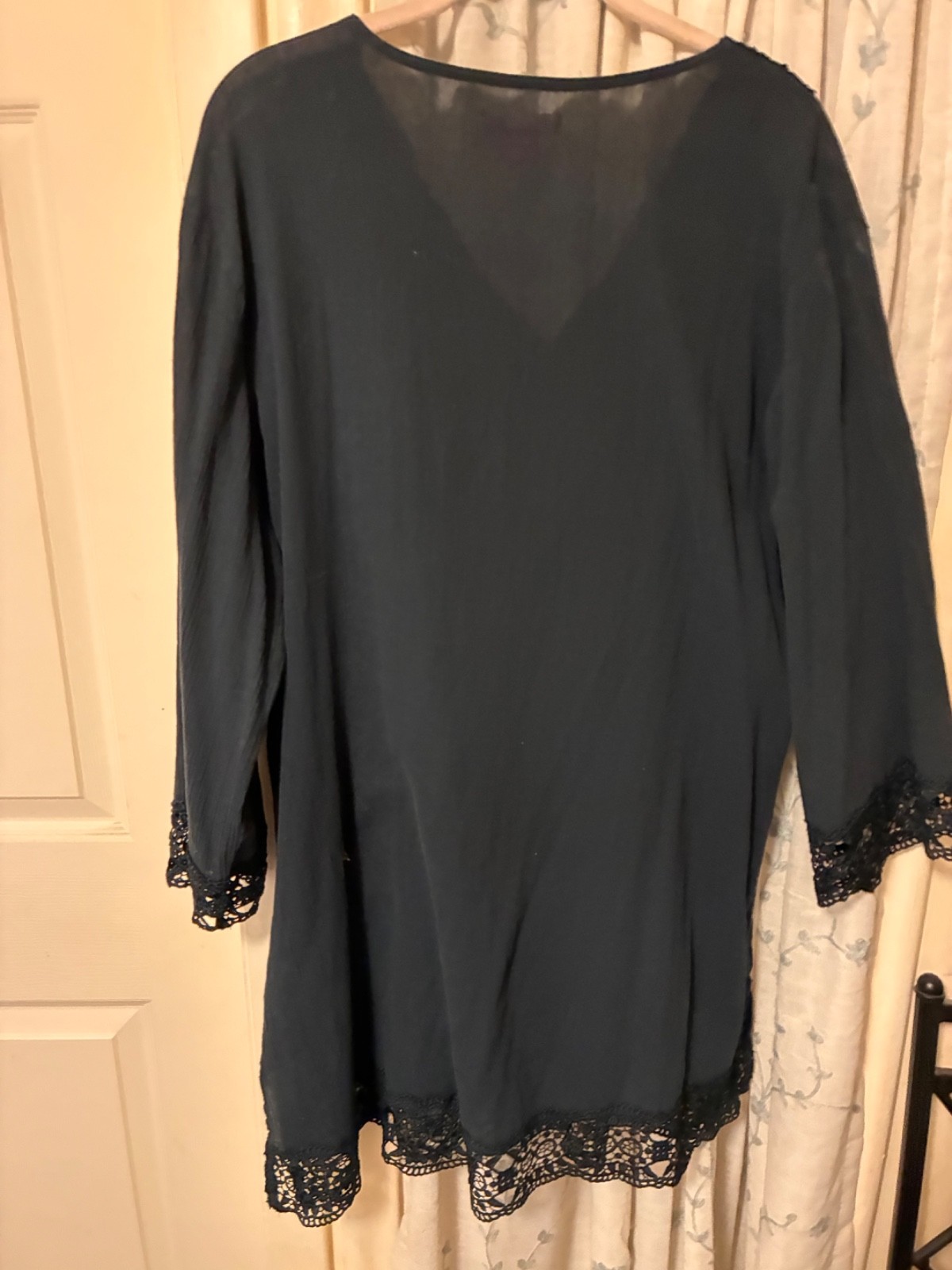 Isaac Mizrahi Midnight Blue Cotton Dress/Swimsuit Coverup Size L