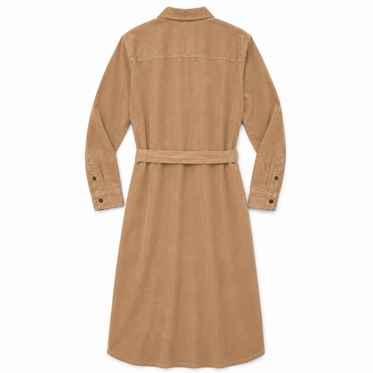 Lauren Ralph Lauren Corduroy Belted Shirt Dress 20W Tan Plus