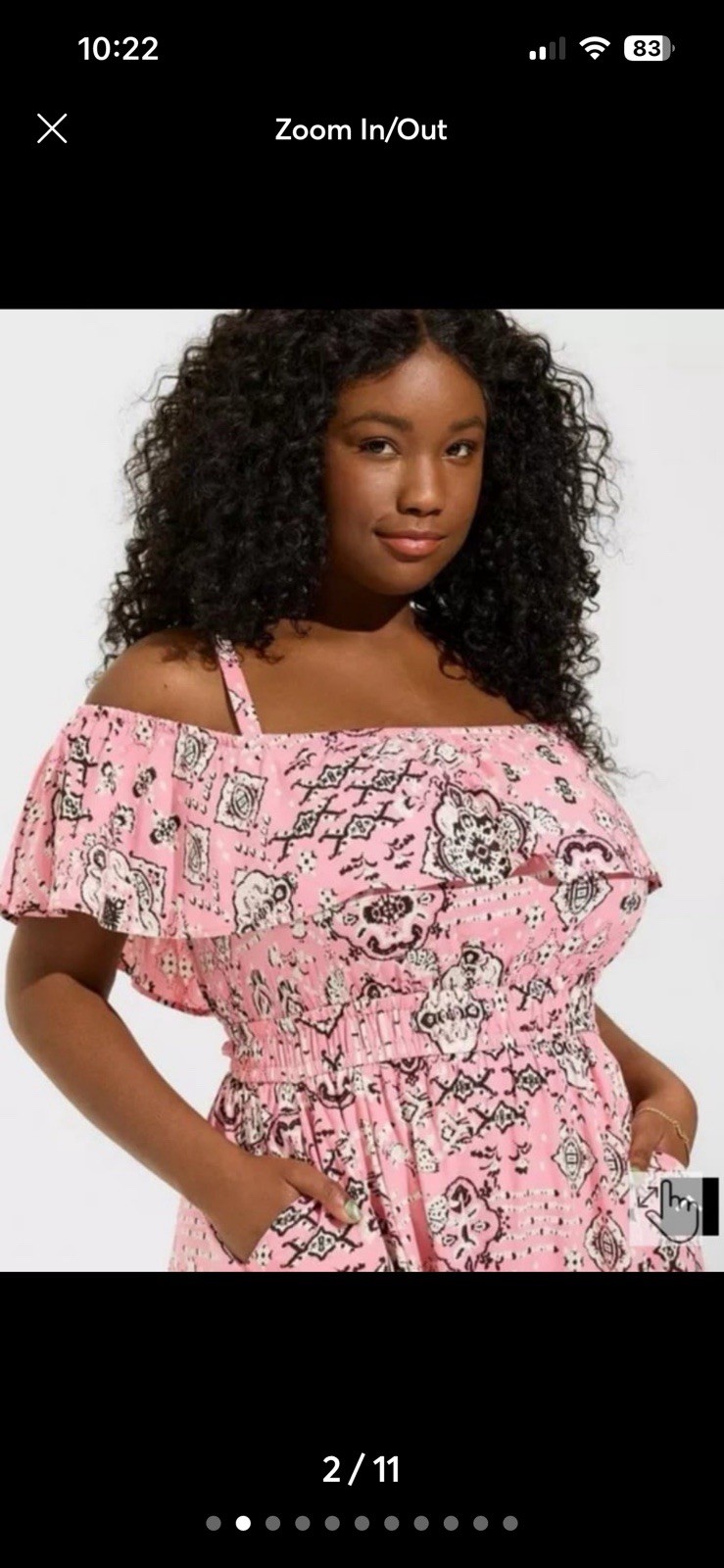 Torrid Pin Off Shoulder Short Sleeve A-Line Knee Dress Pockets Plus 1X