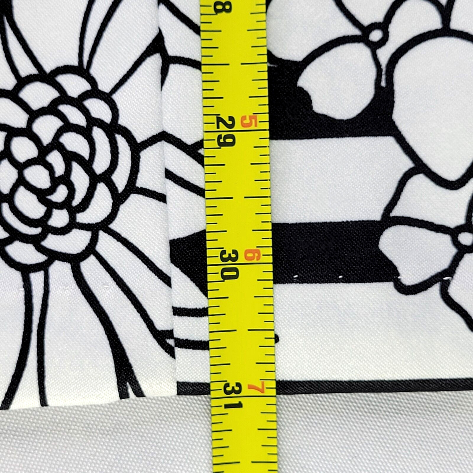 Jessica Howard Shift Dress Size 12 White Black Floral Stripes Above Knee Hemmed