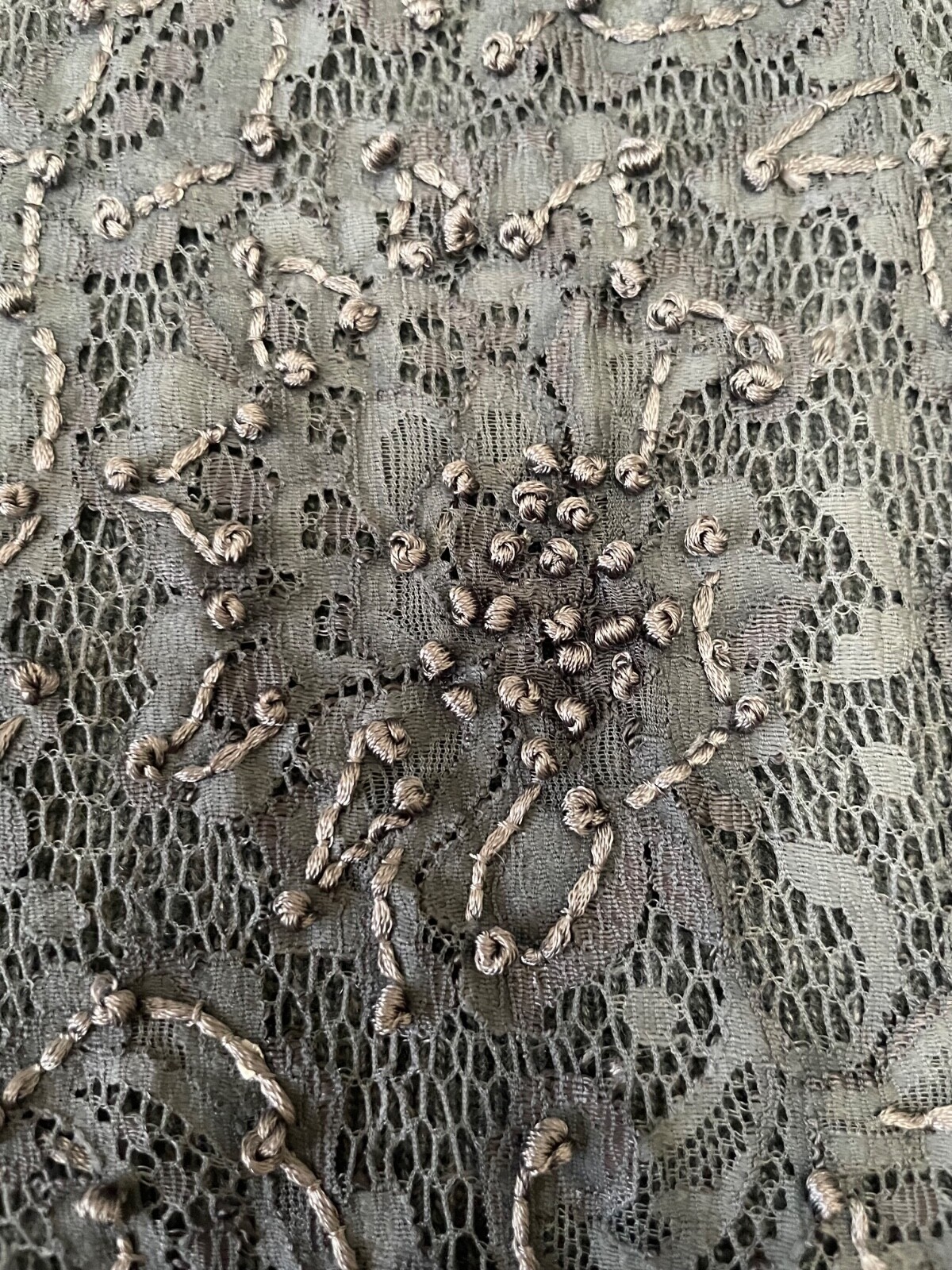 AEFFE Spa Dress Sleeveless Knit Fabric Blend Gray Floral Embroidered 44 Italy