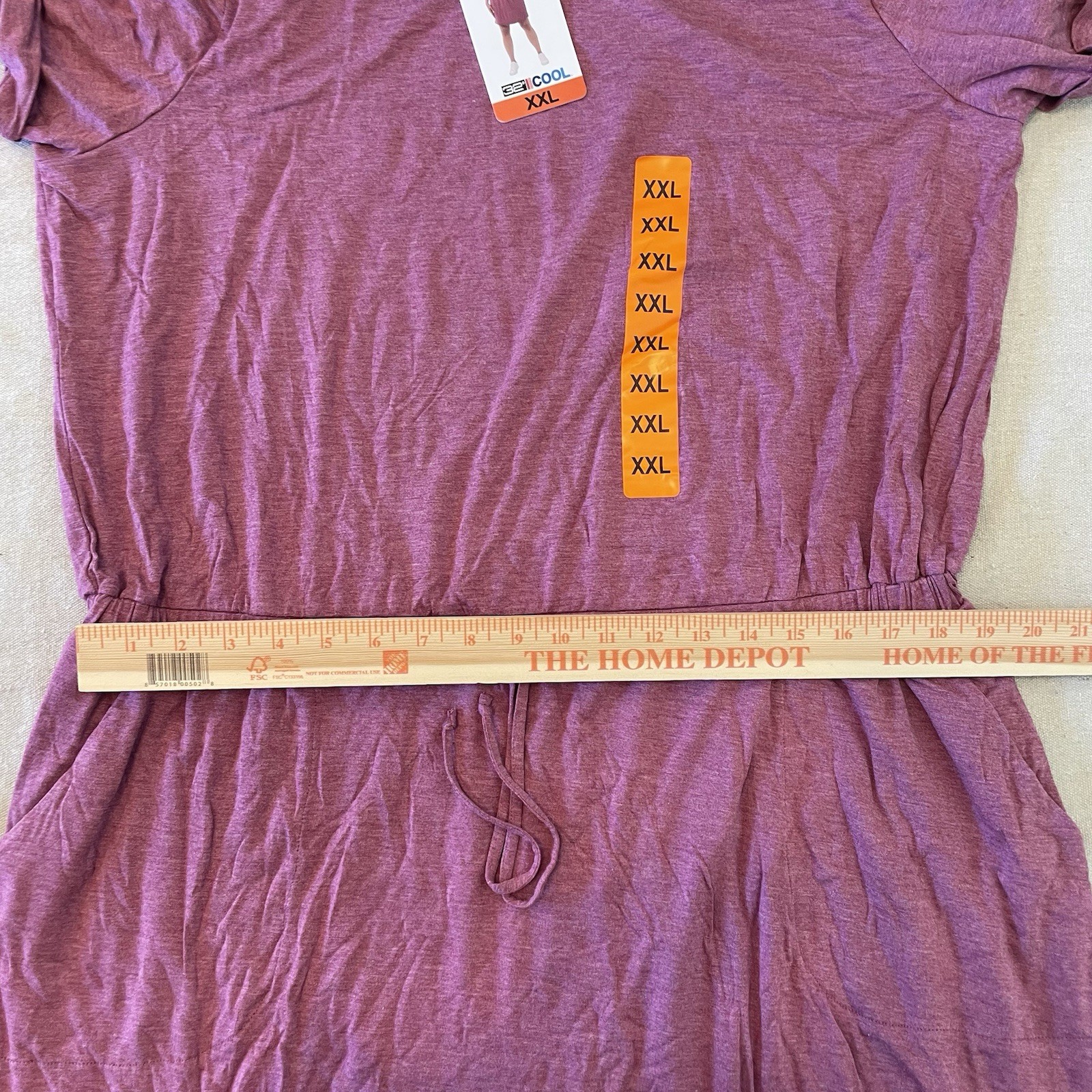 XXL 32 Degrees Cool Women’s Soft Lightweight Lux Dress 2XL Pink Heather Scarlet