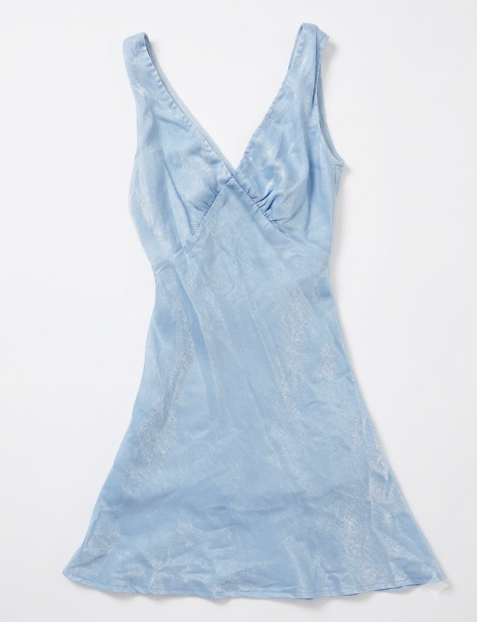 Peppermayo Exclusive Audrey Vintage Slip Mini Dress VNeck light blue 6 Fairycore