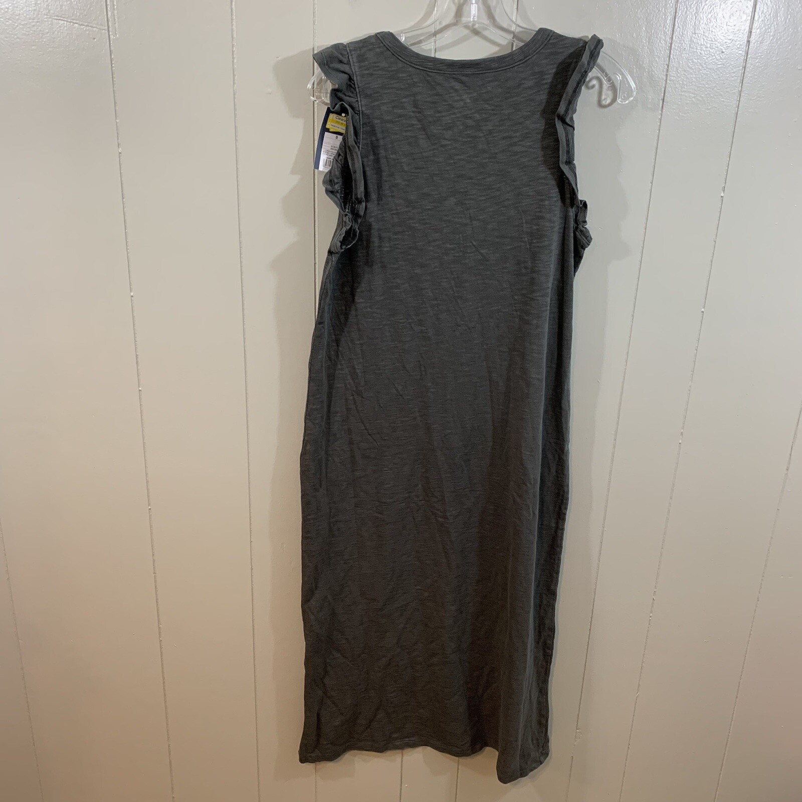 Universal Thread Gray Knit Cotton Casual Basic Crew Sleeveless Midi Dress XS NEW