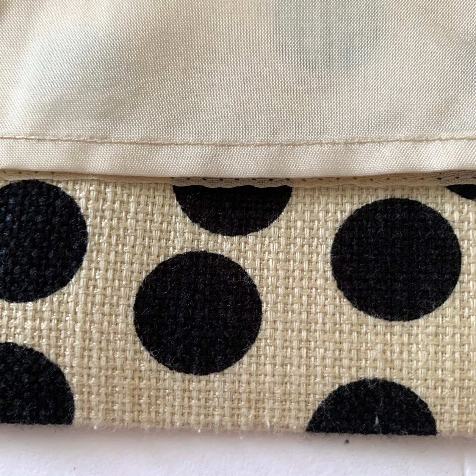 J Crew Scattered Polka Dot Shift Dress sz 2 Beige Black Cotton Blend