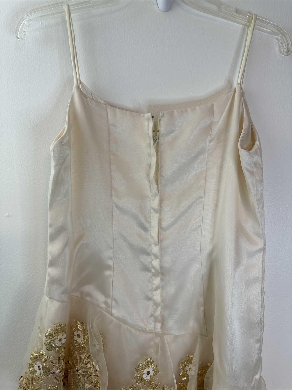 Custom Tailored Unbranded Dry Clean Only Brushed Silk, Hand Embellished Dress