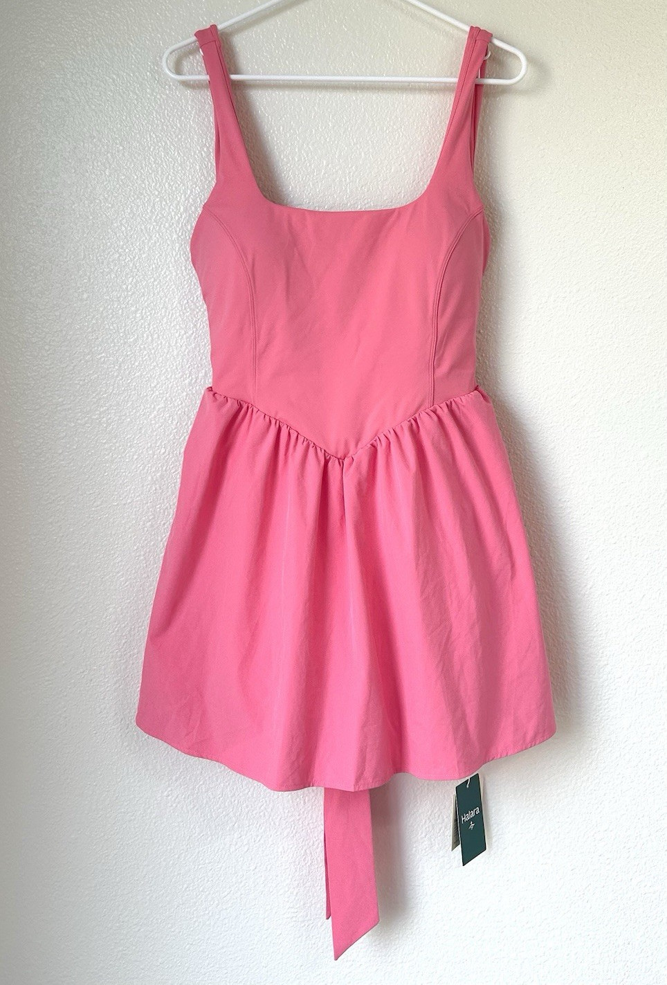 Halara Active Dress NWT Large Athletic Tennis Dress Built In Shorts Pink