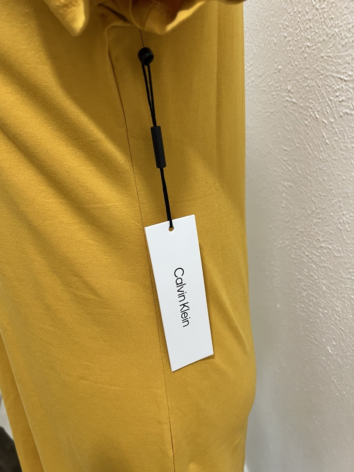 Calvin Klein Women’s Yellow Solid Collared Piqué Stretch Polo T-Shirt Dress S