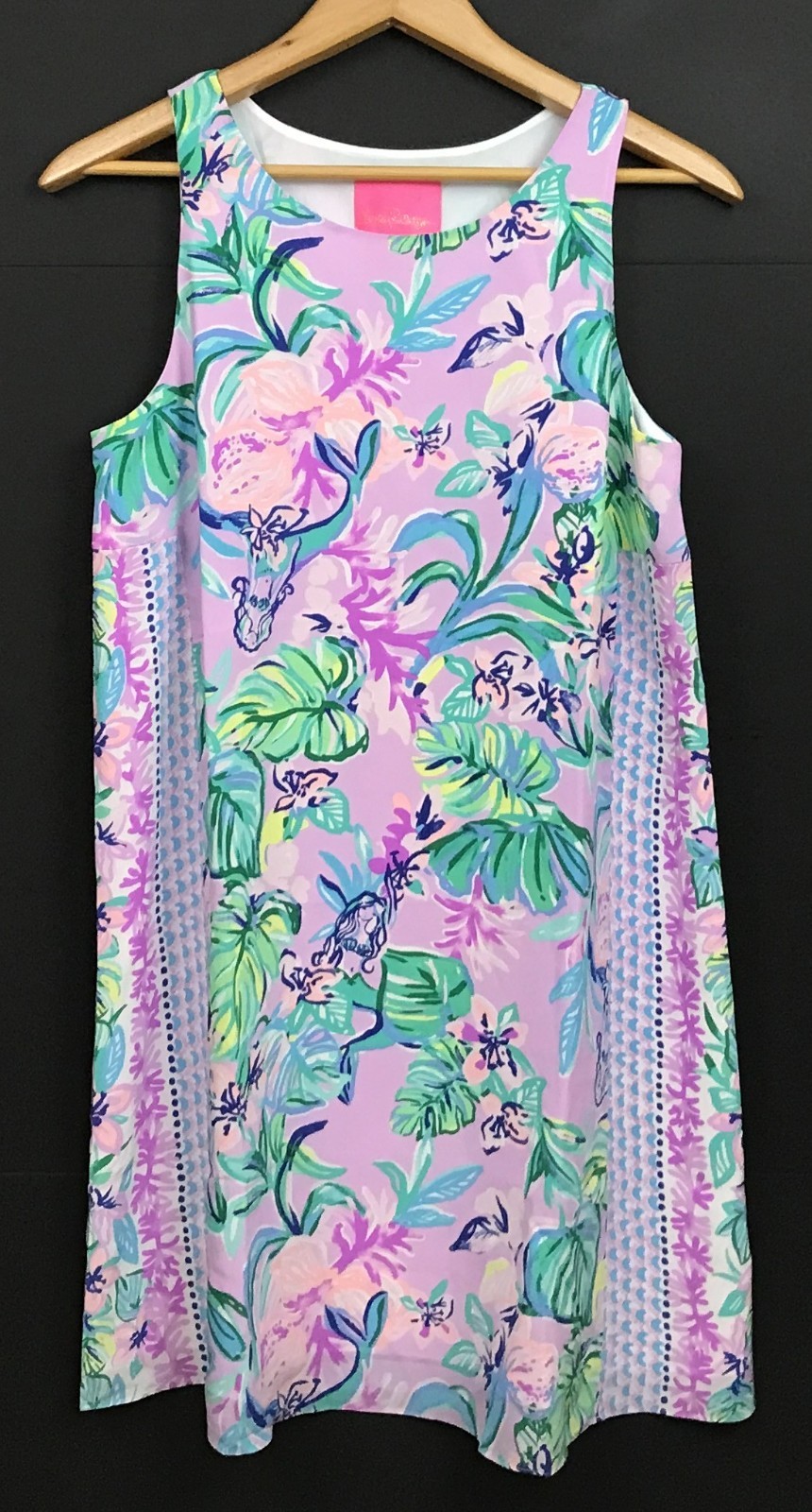 NEW Lilly Pulitzer Jackie Silk Shift Dress Mermaid in the Shade Print Size S