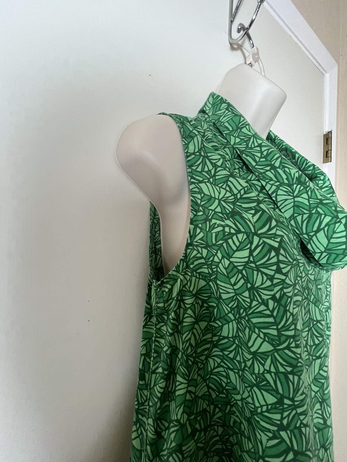 ANTHONY RICHARDS Shift SZ S Sleeveless Cowl Neckline Cotton Blend 2 Pockets