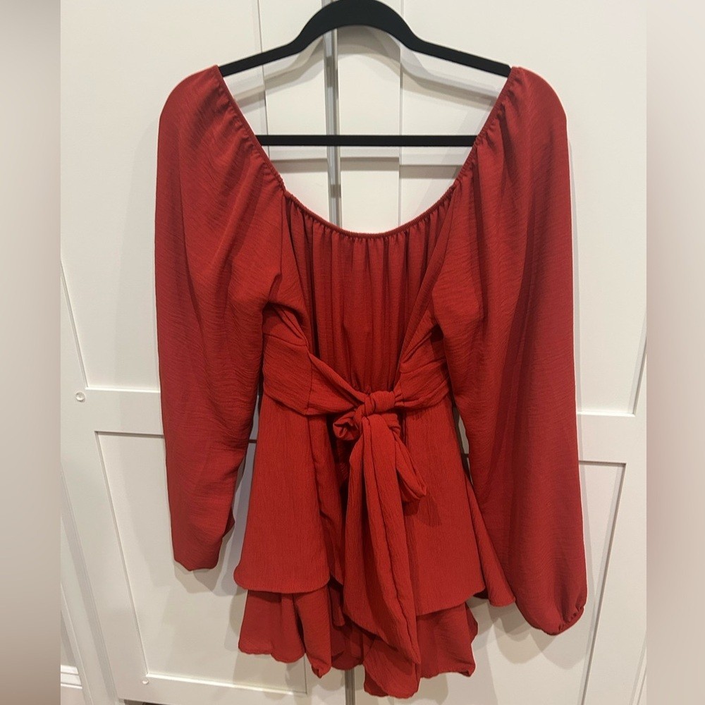 Altar’d State long sleeve Burnt Orange Dress