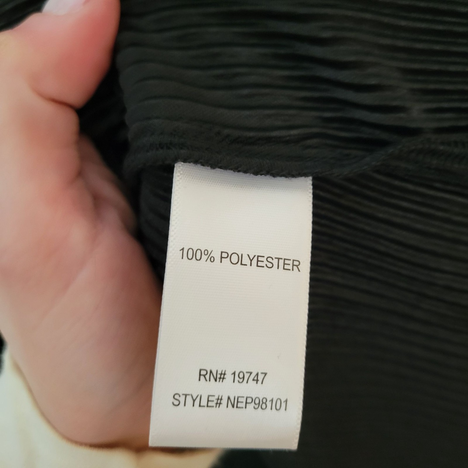 Nine.Eight New York Black Pleated Maxi Dress 3X V-Neck With Tie Closure Womens