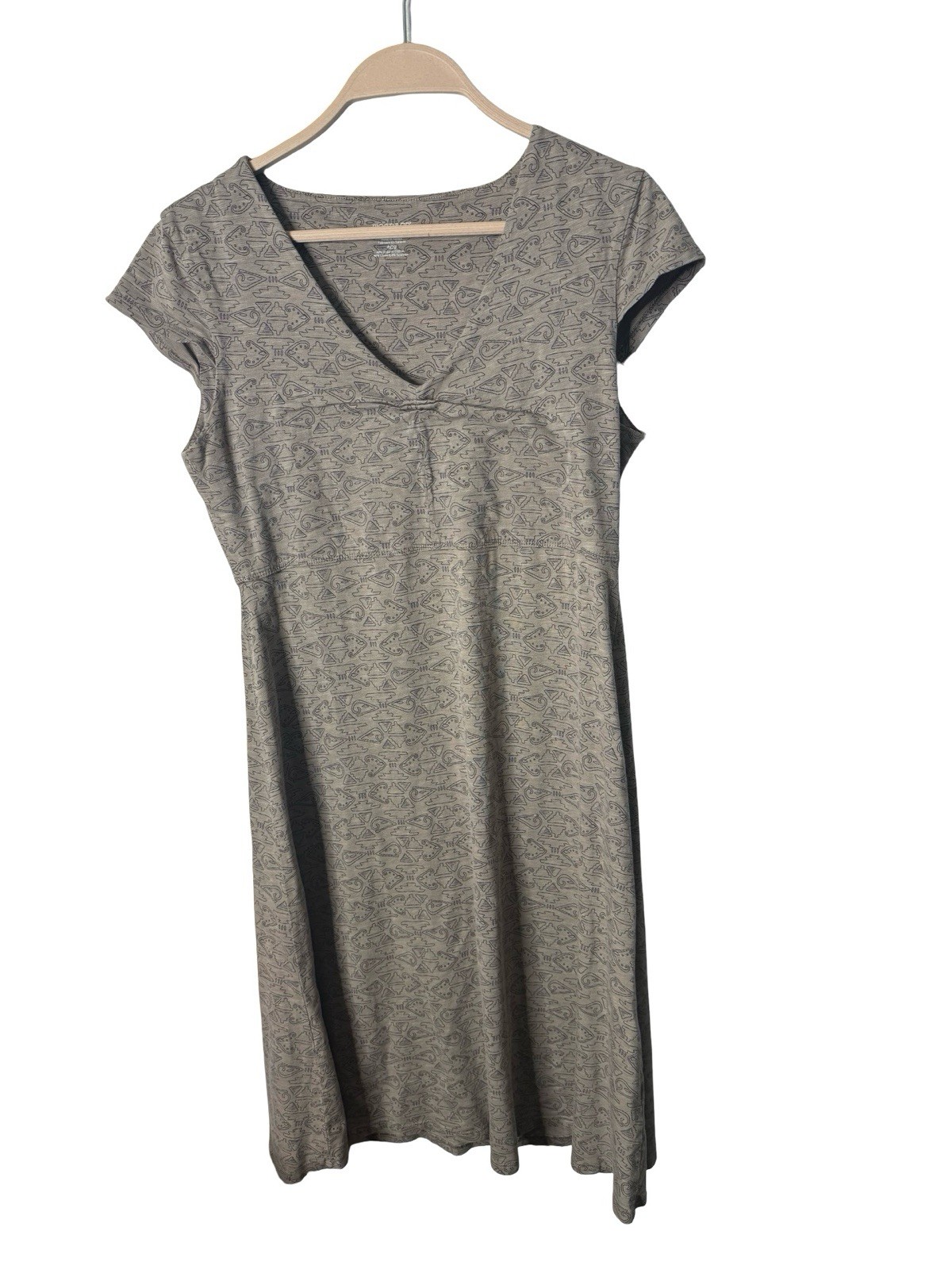 Toad & Co Women’s Rosemarie Dress medium V-Neck Half Cap Sleeve Pullover Stretch