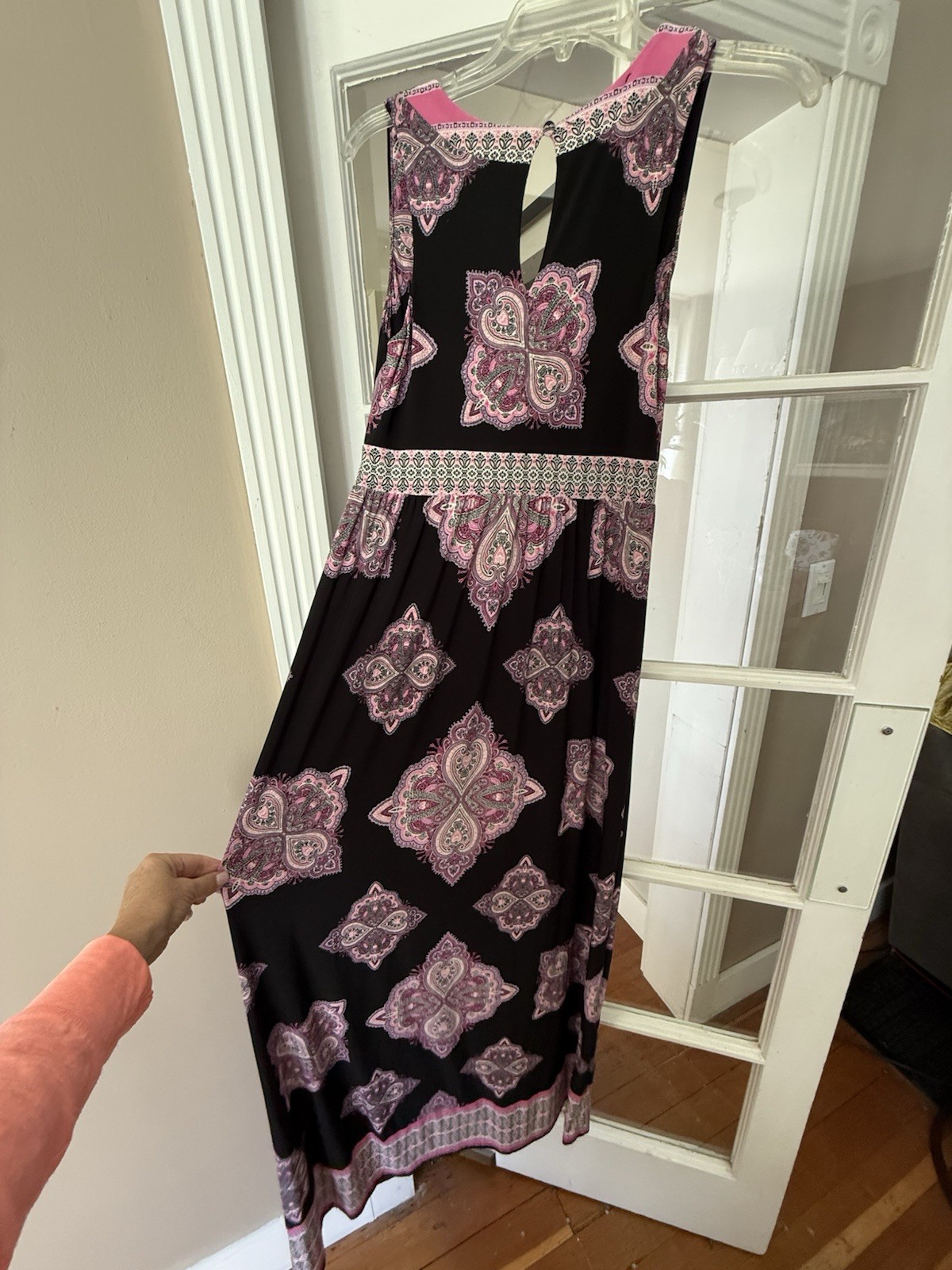 INC International Concepts Sleeveless Maxi Dress Sz Medium Geometric Bohemian…