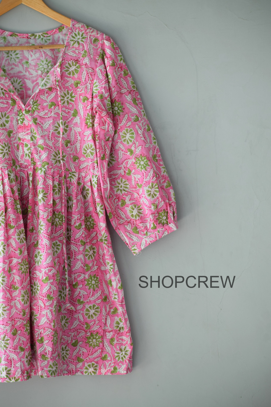 Floral Hand Block Printed Soft Cotton Kyra Midi Summer Dresses for Women/Girls