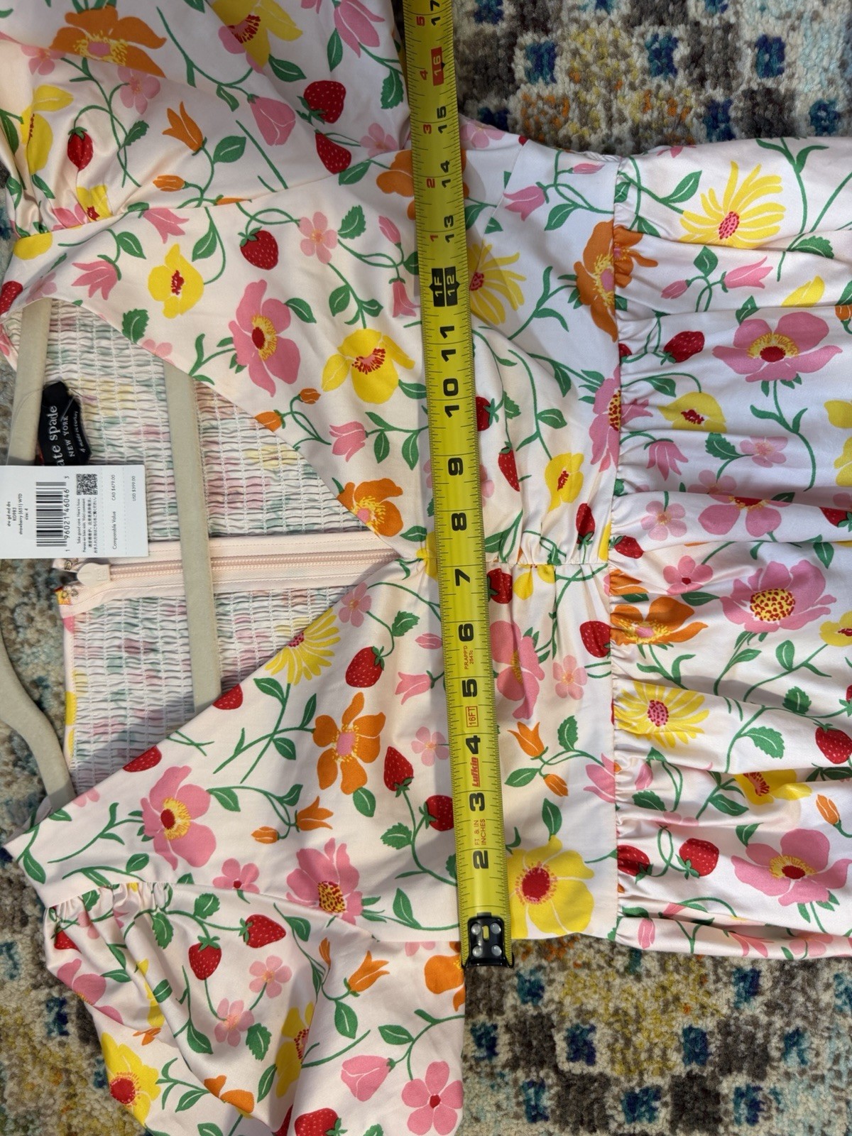 Kate Spade strawberry garden midi dress