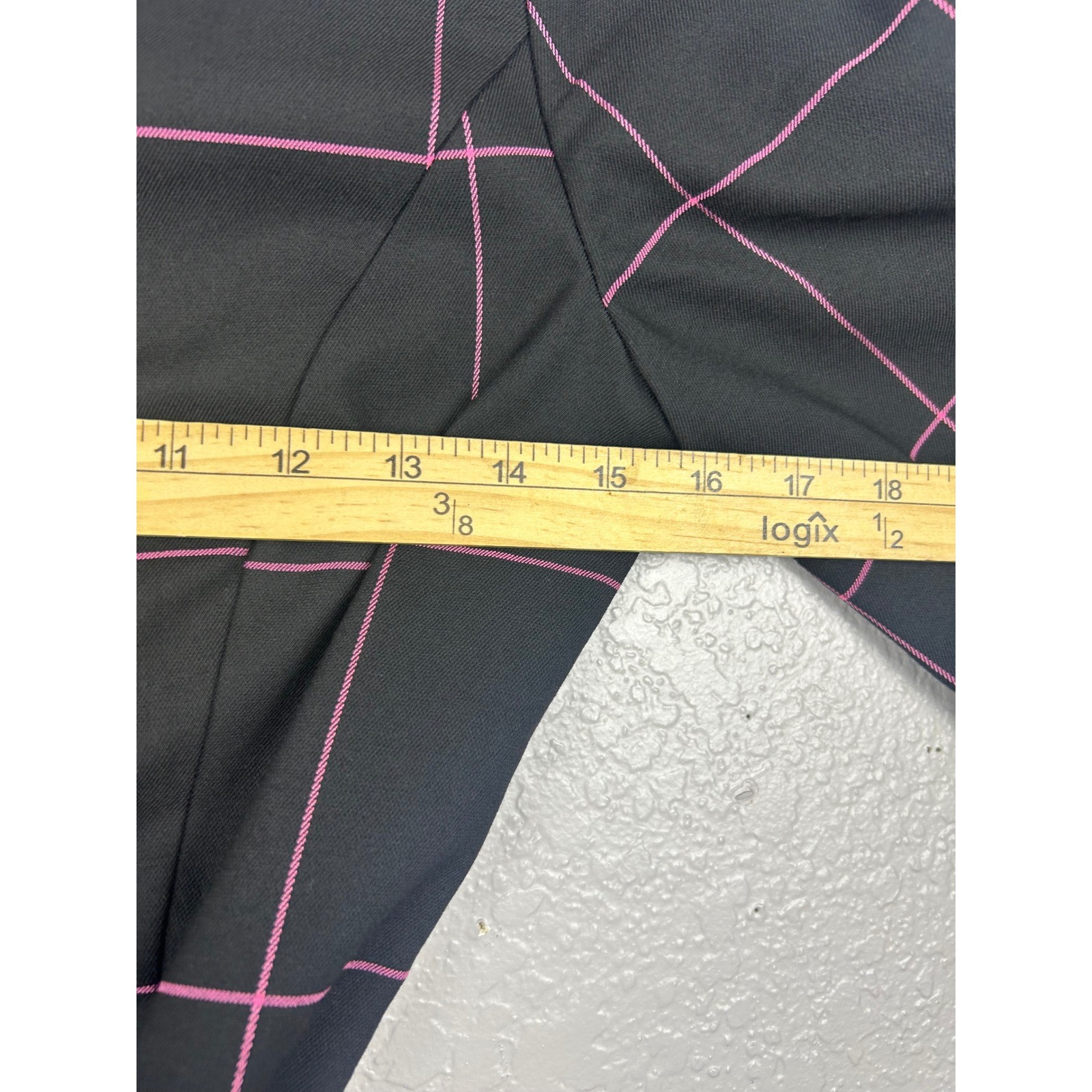 Alice + Olivia Black Pink Windowpane Tie Waist Virgil Mini Dress Size 2 NWT
