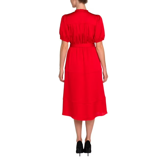 Draper James Women’s Wrap Midi Dress Size M Red