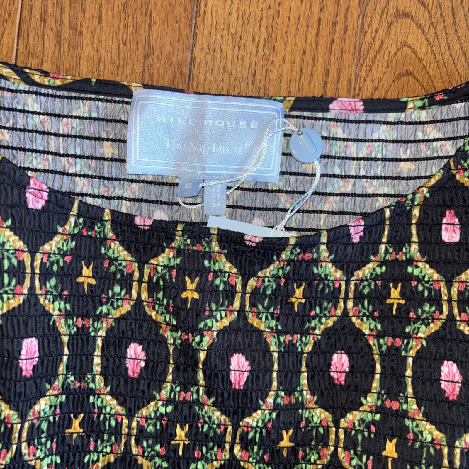 183 NWT Hill House Home Cosima Mini Nap Dress Cotton Cisco Trellis XL