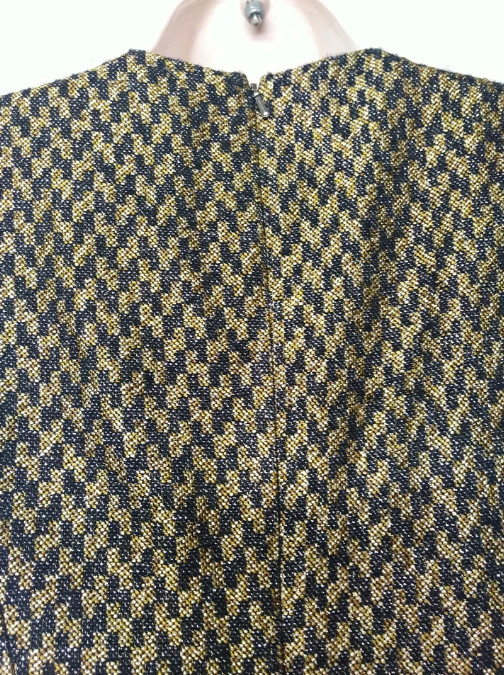 Theysken’s Theory Dino Black Gold Speckled Wool Silk Blend Sheath Dress 0