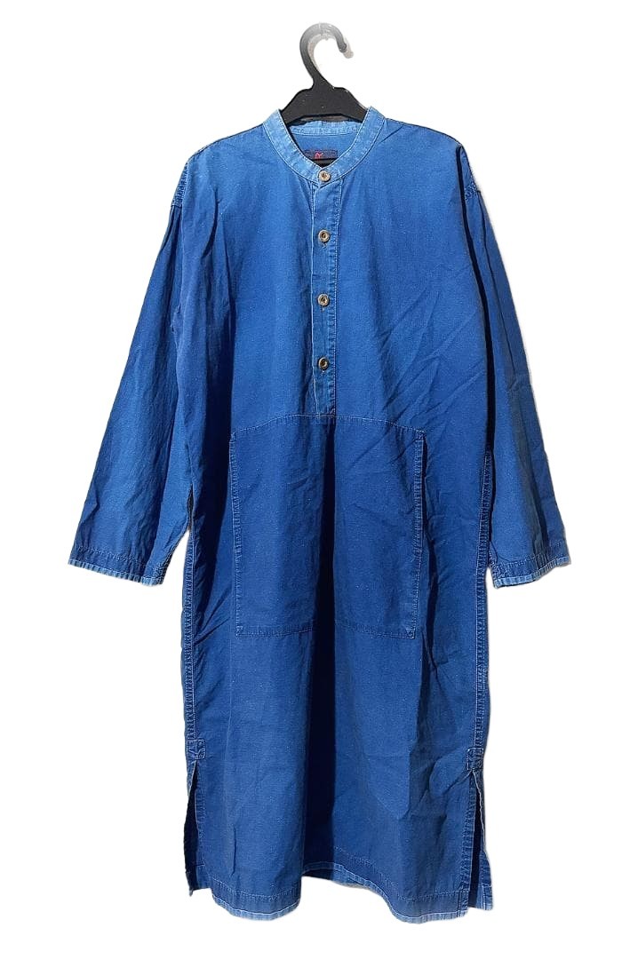R by 45rpm Indigo Dress Long Sleeve Shirt Made in Japan 80 Characters