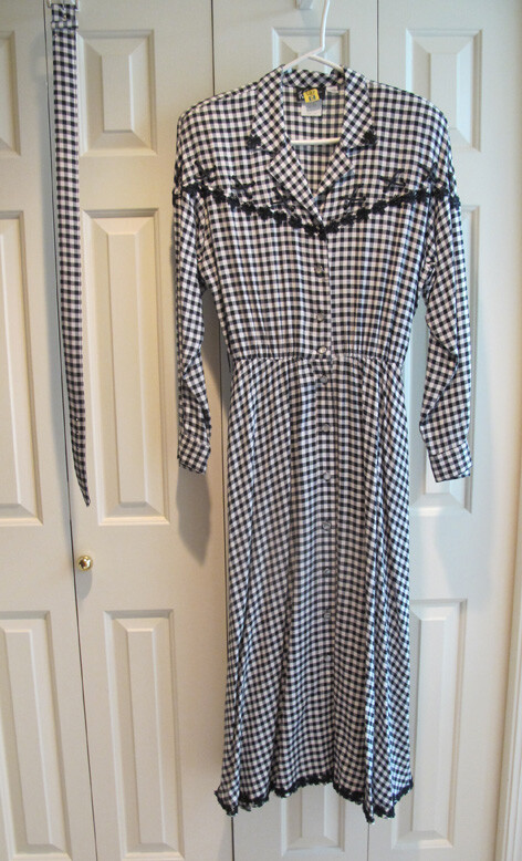 Vintage Maxi Dress by WILD ROSE~REDUCED $150~Sz 8 NWOT+BELT~USA made~FREE H