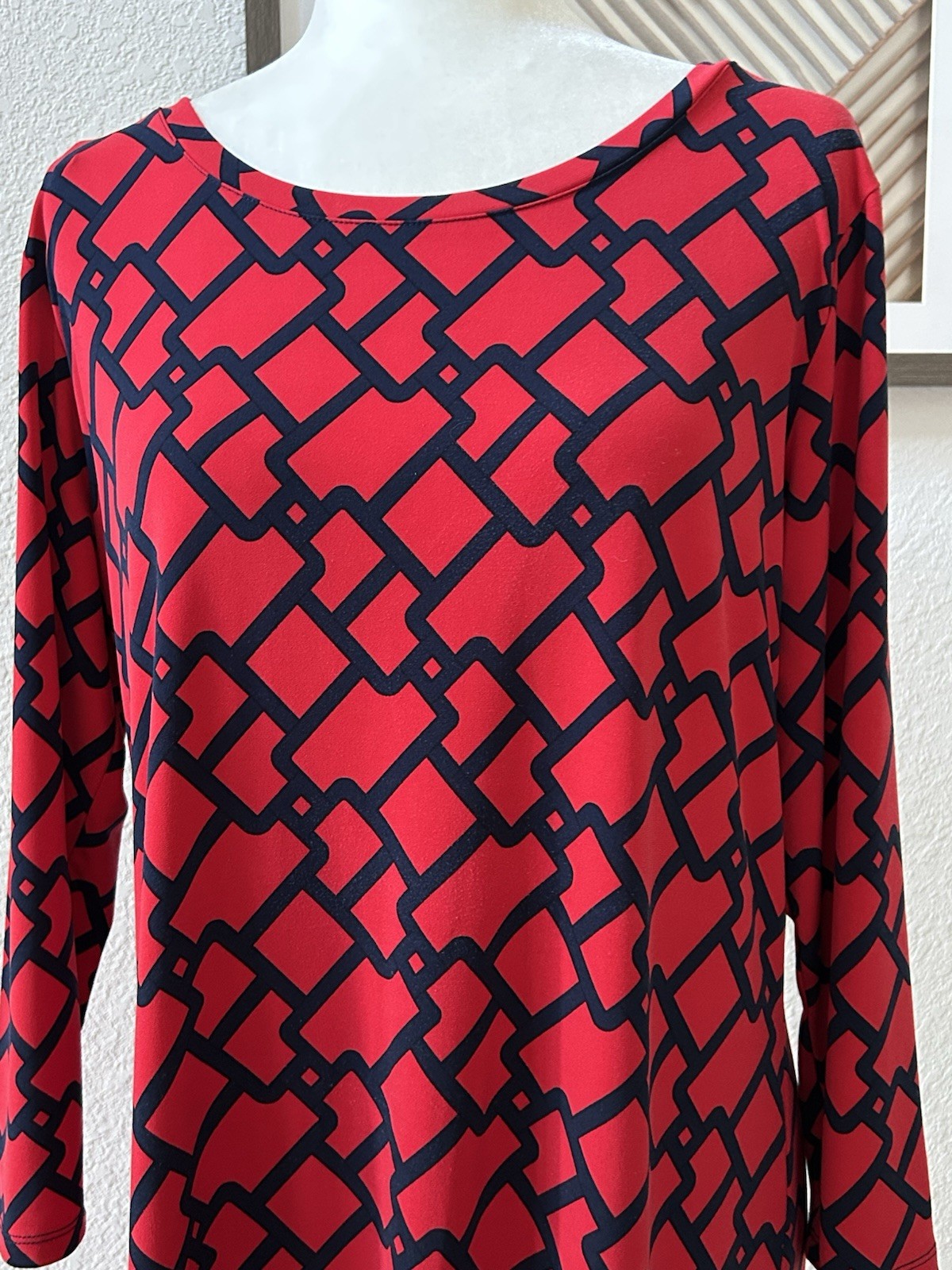 Michael Kors Dress XL Classic Pattern Flattering Stretch Fit Knee Length EUC