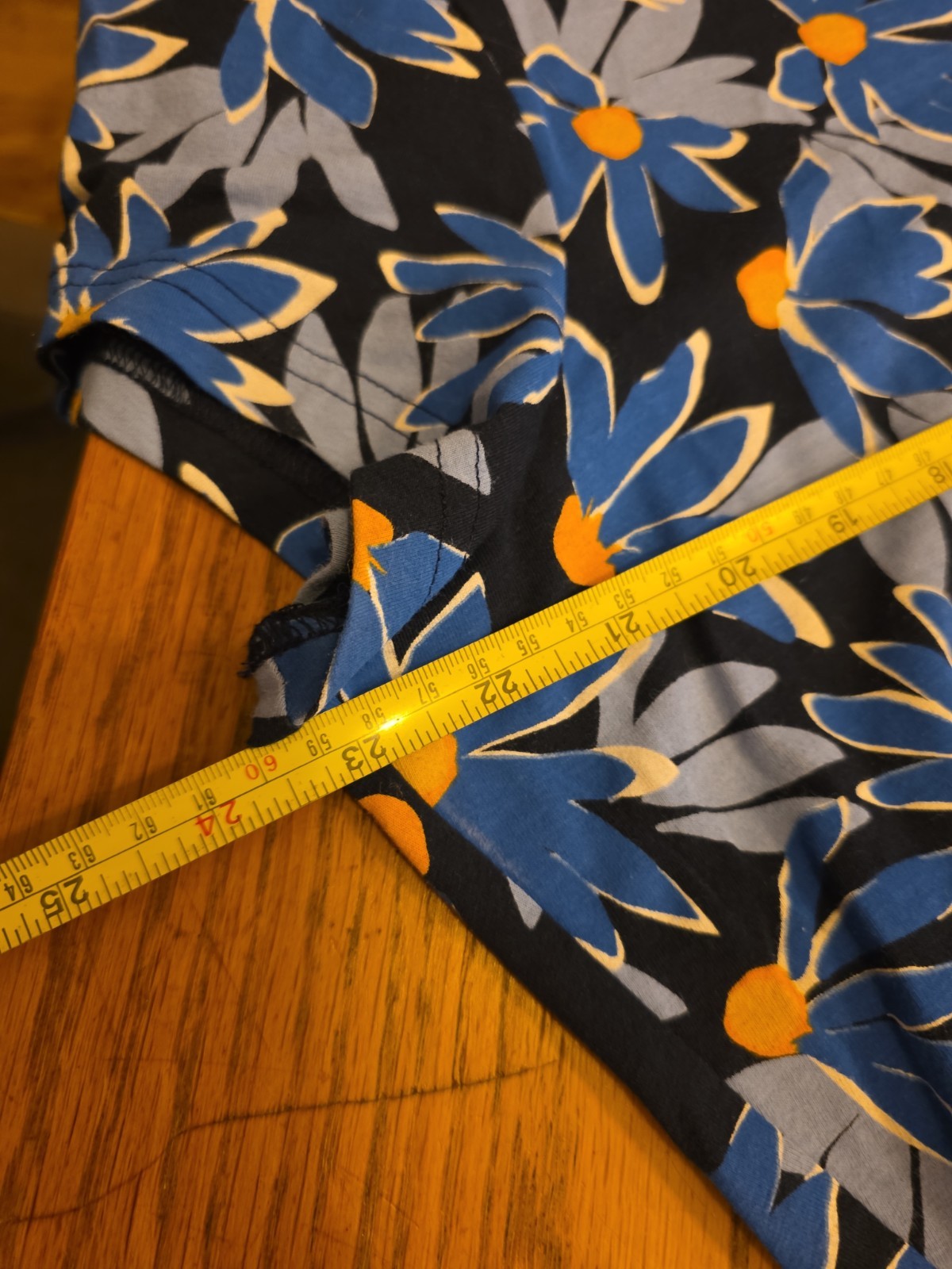 Lovely Seasalt Ladies tunic Blue and Yellow Floral Jersey Stretch dress size 20