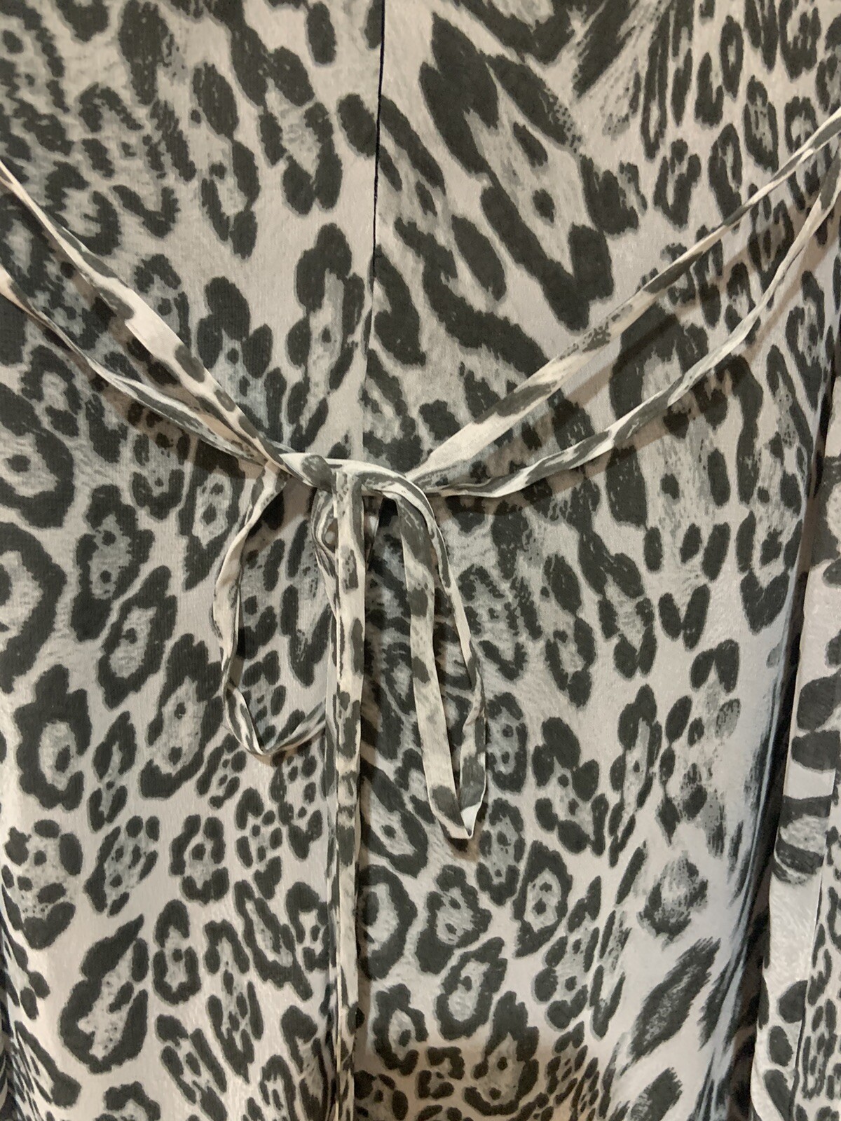 Chico’s Sz 0.5 Sleeveless Lightweight Lined Animal Print Maxi w/ Tie Zipper EUC