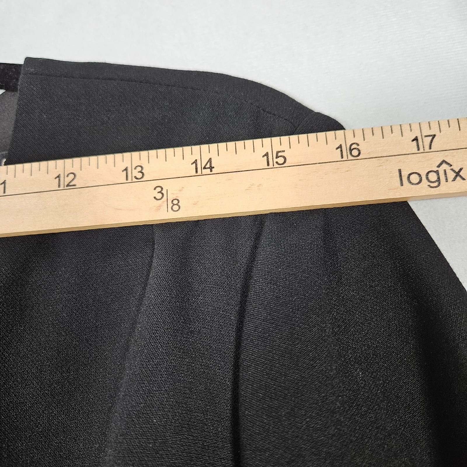 Black Halo Sheath Dress 16 Black NWOT Belted Midi Professional Minimal Cocktail