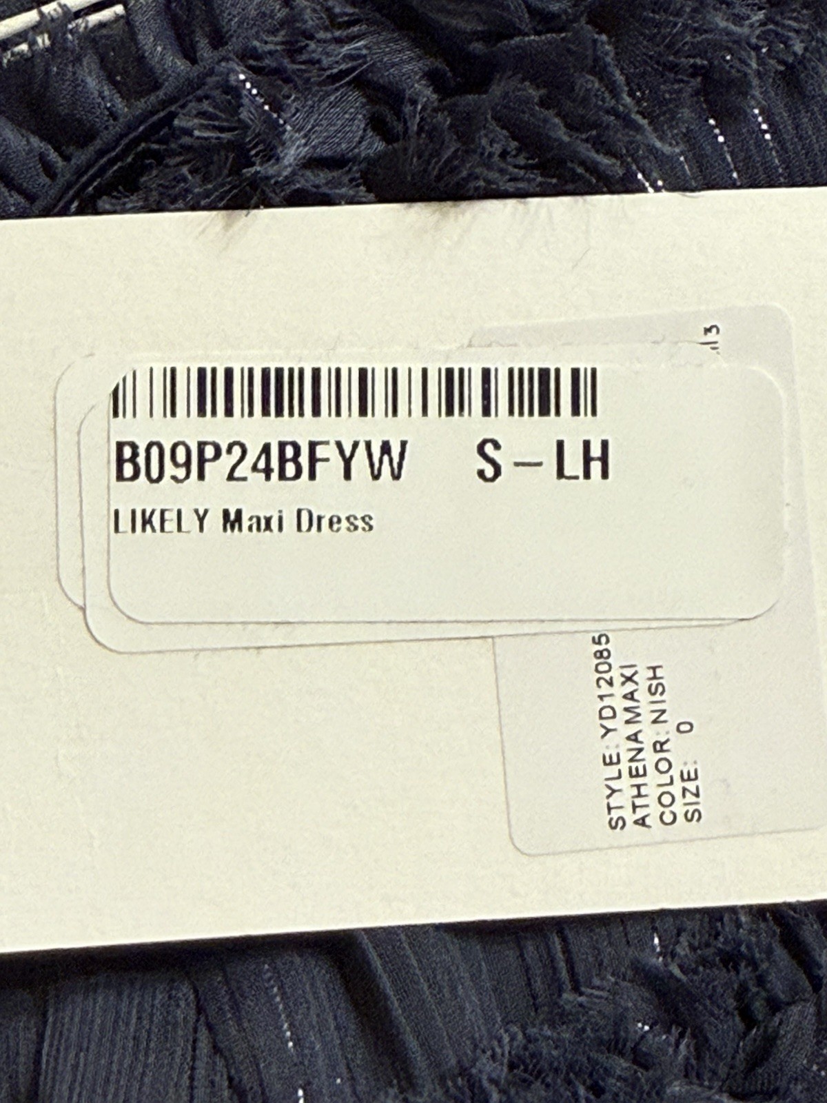 LIKELY Women’s Athena Maxi Dress Size 0 Night Shadow Blue
