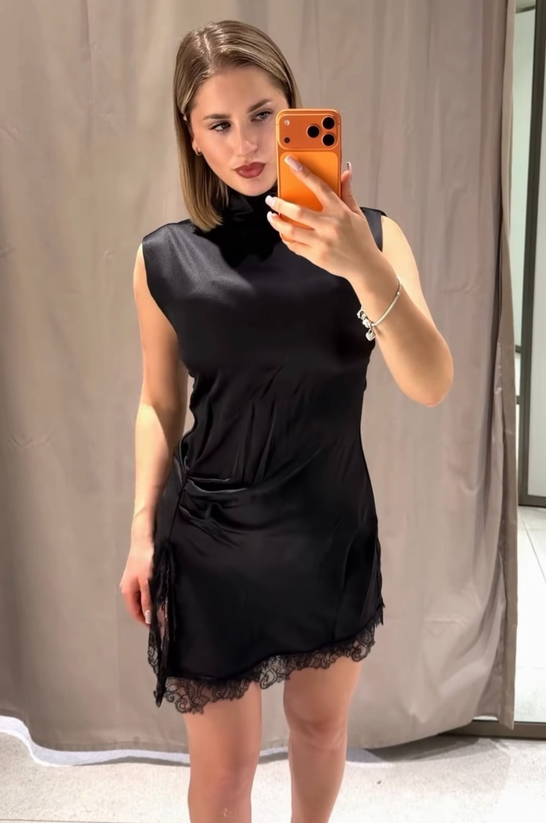 ZARA : Satin Lace Dress : 7969/222 | *UK Buyers No Import Fees*