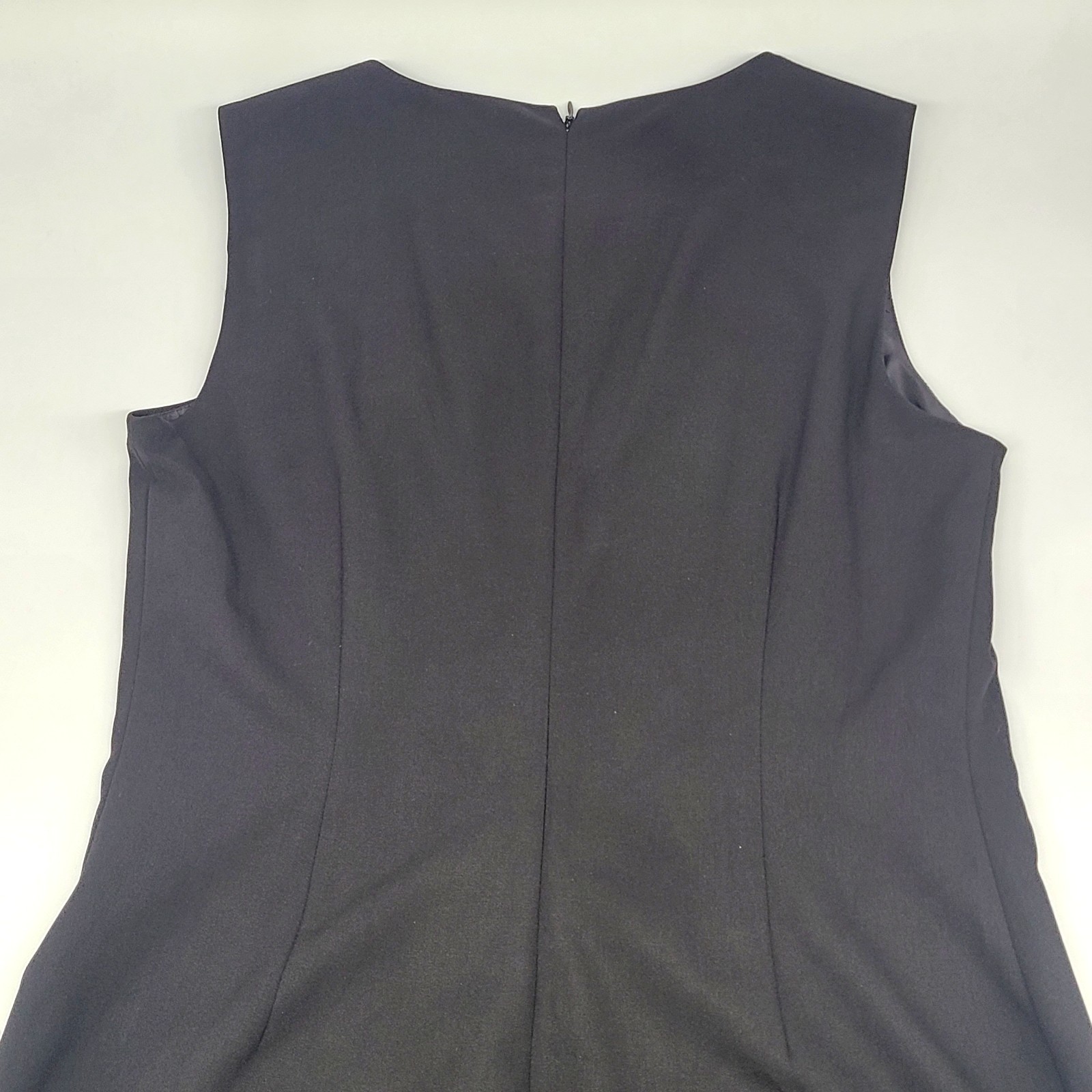 Calvin Klein Dress 12 Black Sleeveless Sheath O-Ring Grommet Career NWT CD3X1B35