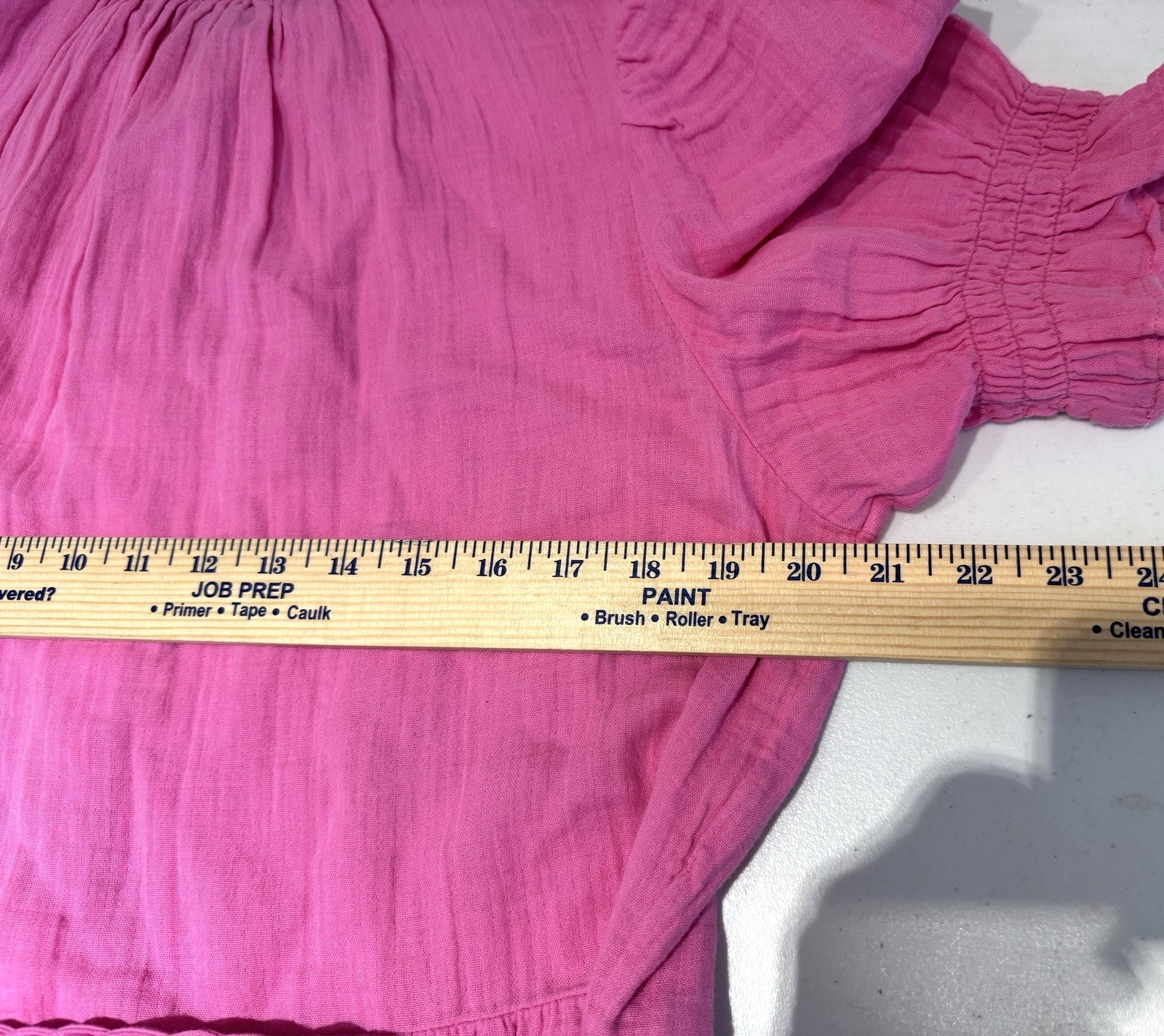 Gap Women Dress Size M Tall Pink Soft Cotton Gauze Tiered Dress Belt Pockets EUC
