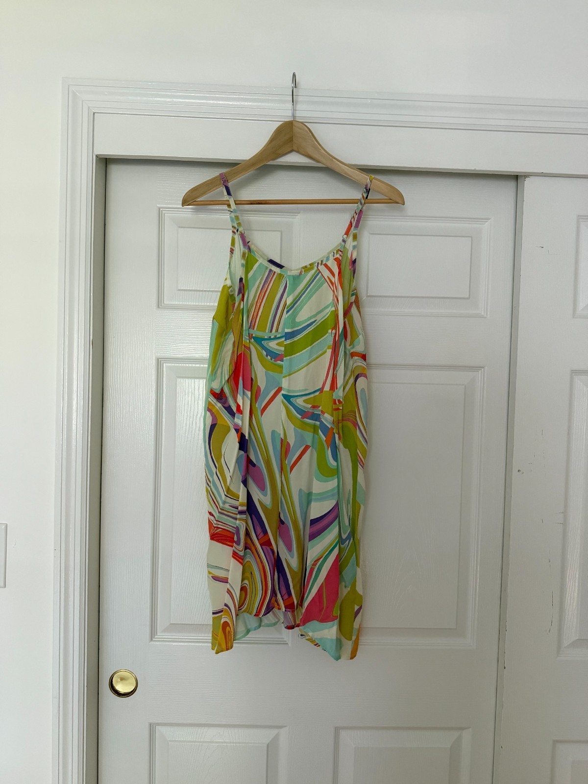 Tolani Womens 2 Piece Maxi Dress + Slip Set Multicolor Swirl Print Size Small