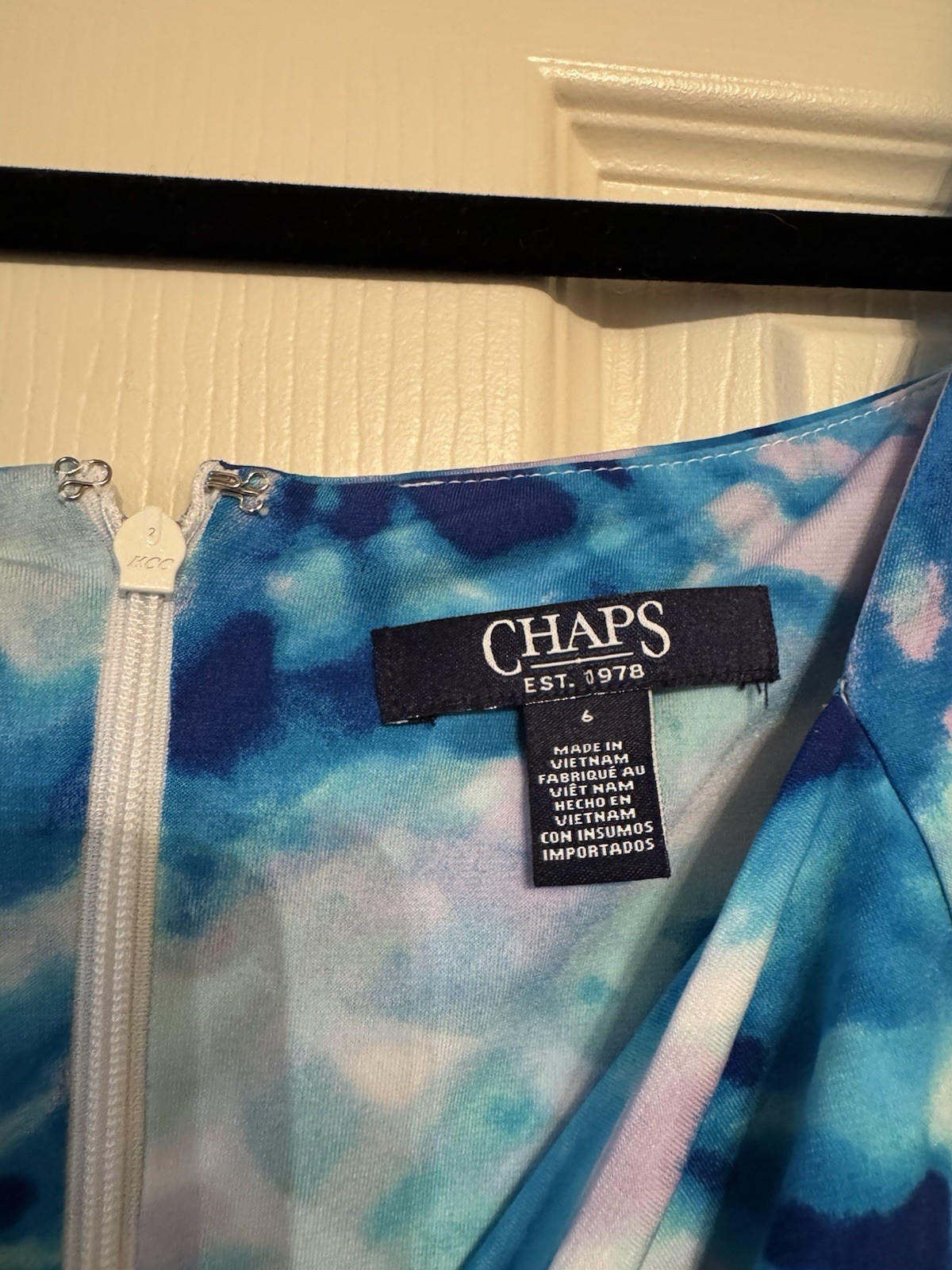 Chaps Blue Purple Tie Dye Sleeveless A-Line Sundress – Women’s Size 6