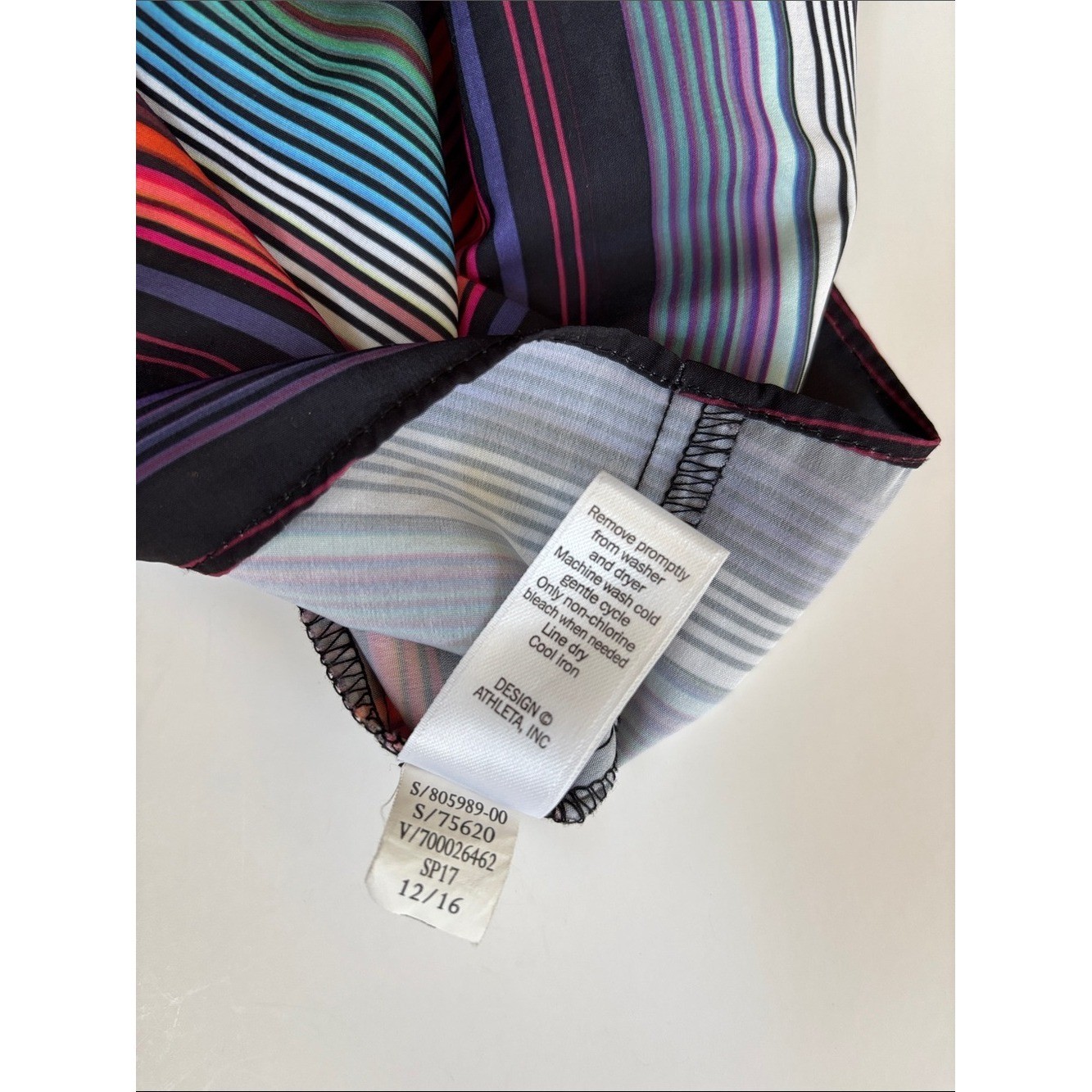 Athleta Havana Striped Midi Dress Travel Wanderluxe Fabric Lightweight Medium