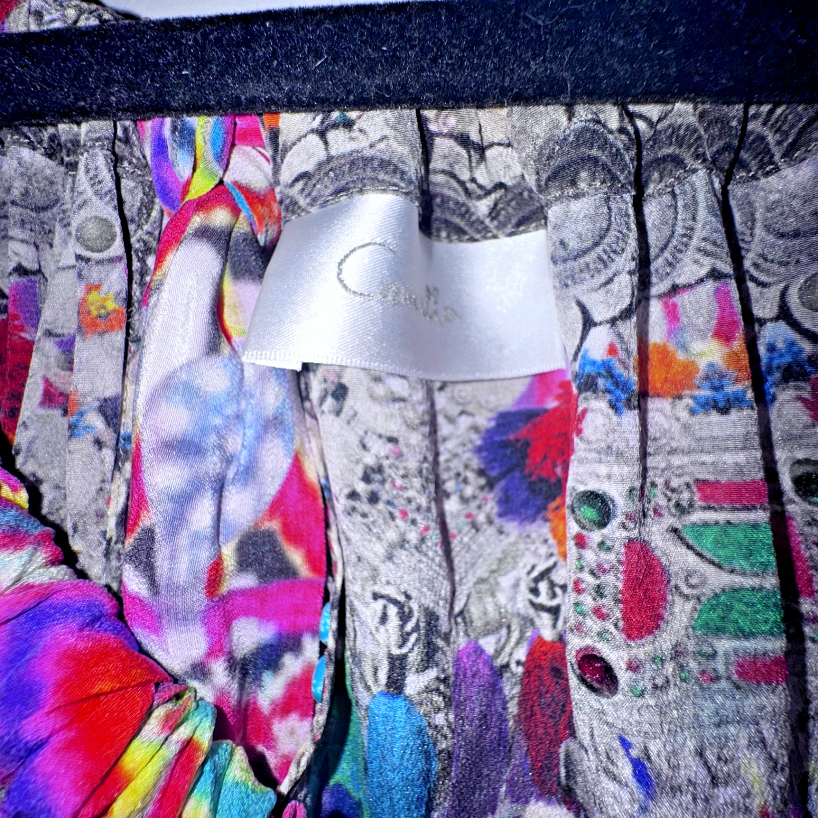 Camilla Rainbow Road Maxi Dress, Silk, Wear Multiple Ways, Rare, Vintage OSFA.