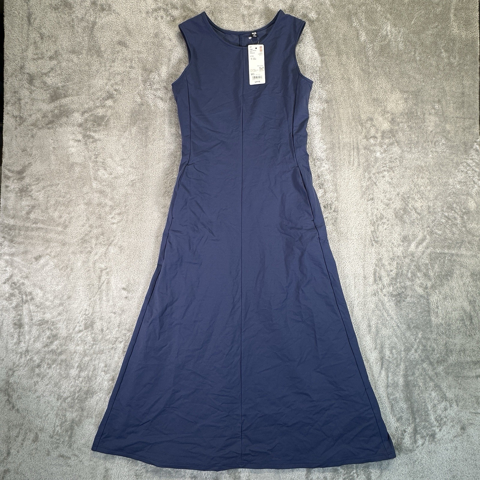 Uniqlo Women’s Sleeveless Dress Knee Length Size XX -Small Dark Blue