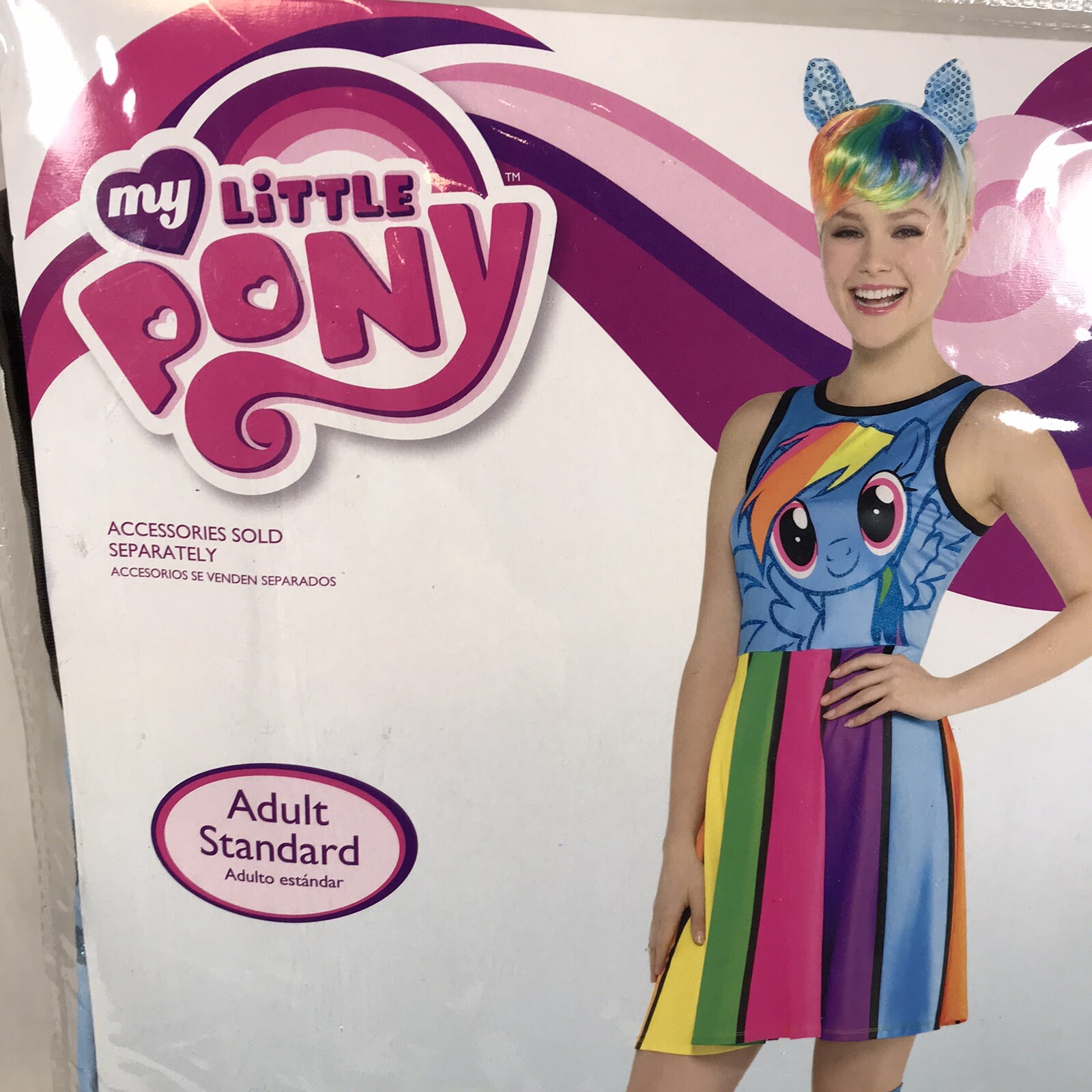 Rainbow Dash My Little Pony Dress Halloween Costume Brony Dress Up Cosplay Adult