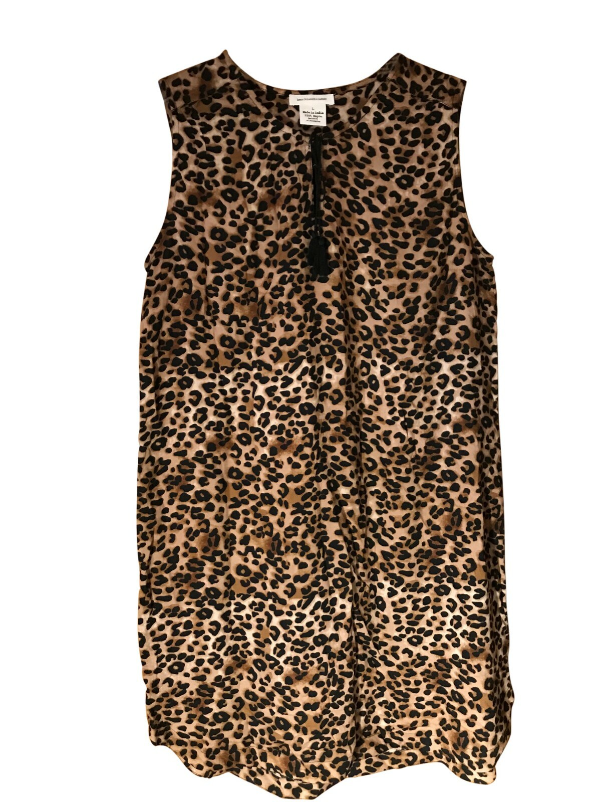 beach lunch lounge Womens Kayla Tassel Dress, Large