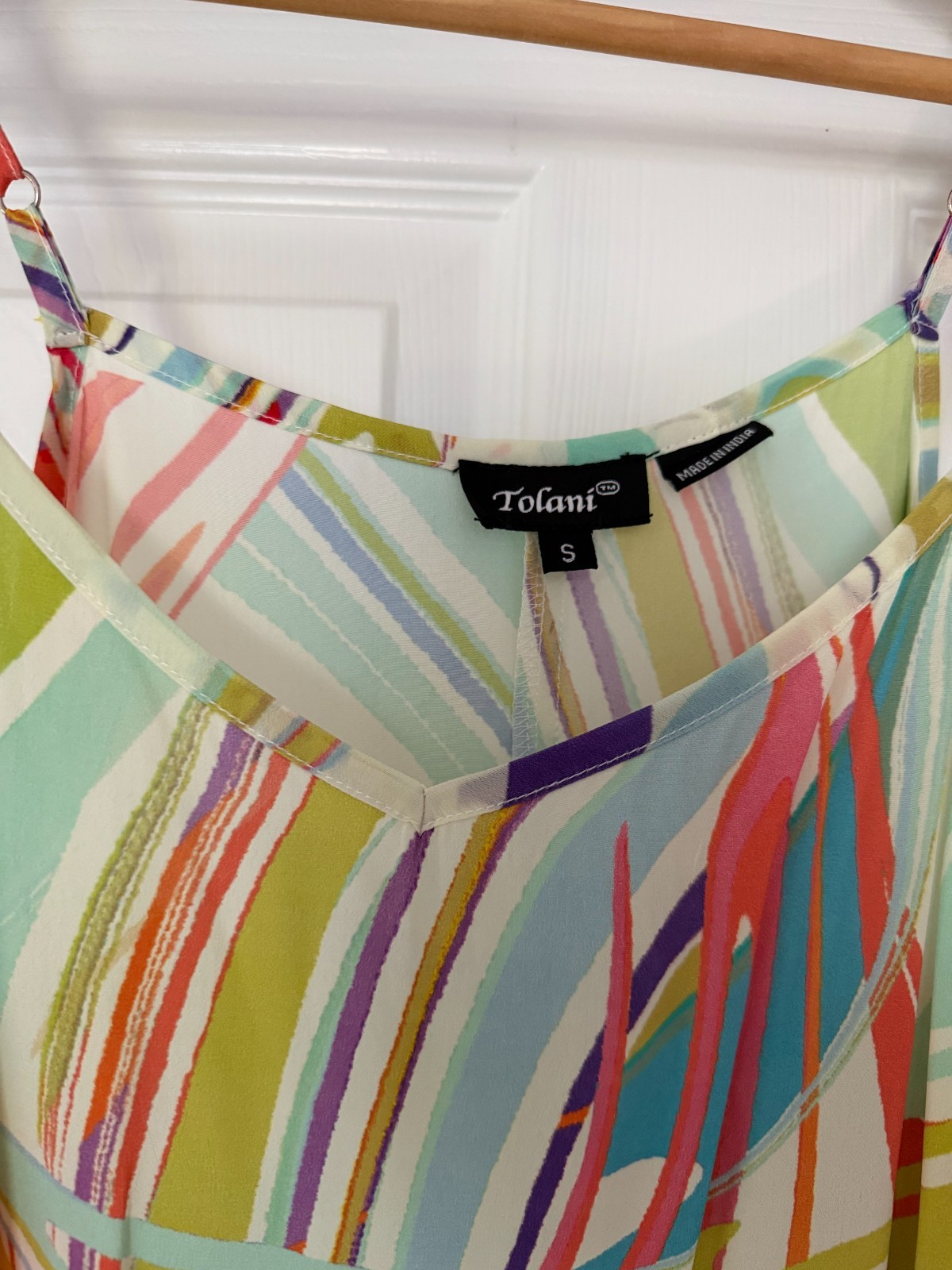 Tolani Womens 2 Piece Maxi Dress + Slip Set Multicolor Swirl Print Size Small