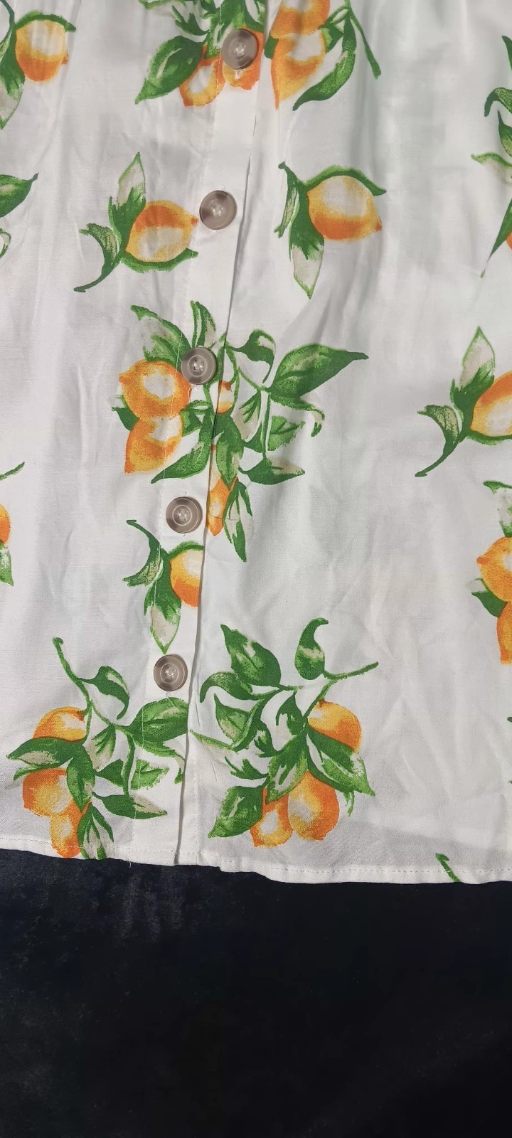 Mimi Chica Sleeveless Mini Sundress XL White Lemon Print Tie Front Keyhole Boho