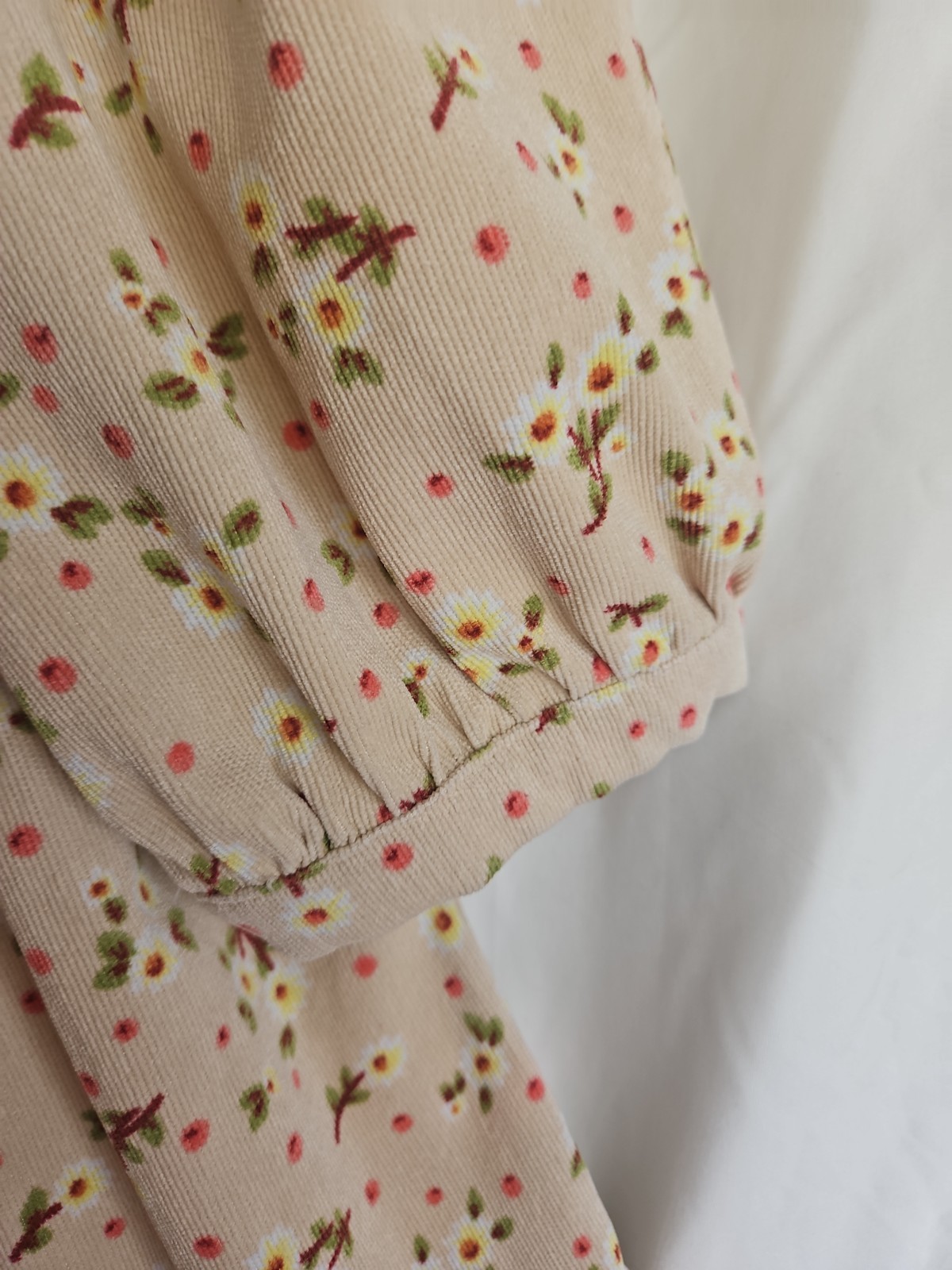 Umgee Womens Small Floral Tiered Midi Dress Puff Sleeve Cottagecore Prairie Boho
