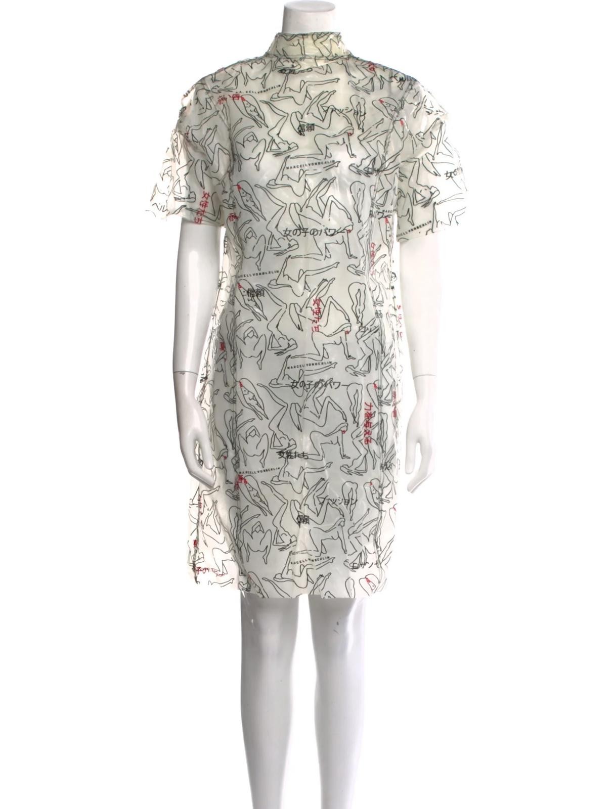 Marcell Von Berlin Printed Knee-Length Dress Size: M | US 4