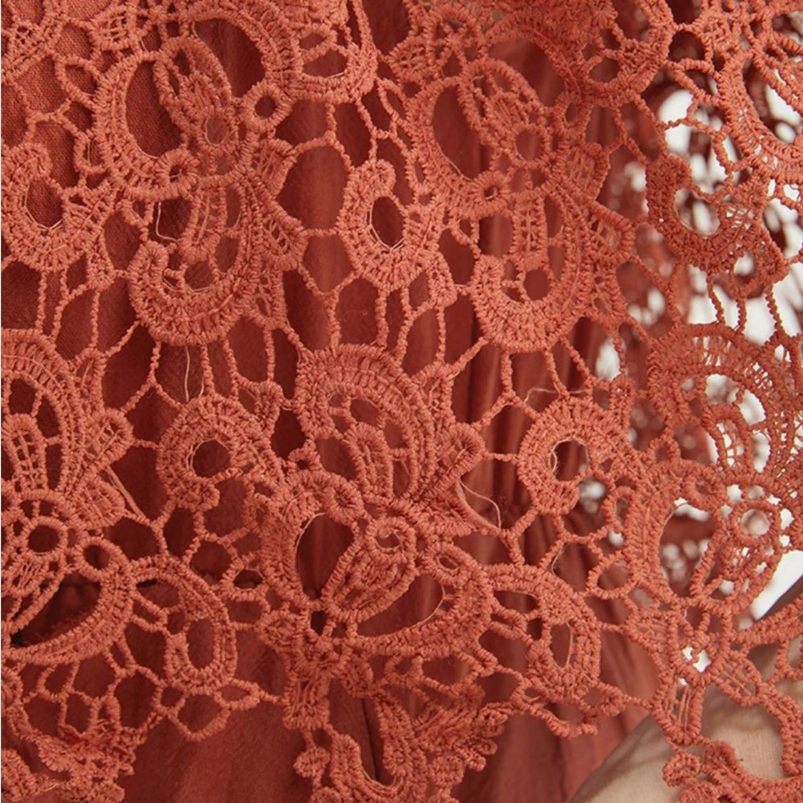 Solid Cold Shoulder Contrast Lace Pocket Ruffle Hem Dress